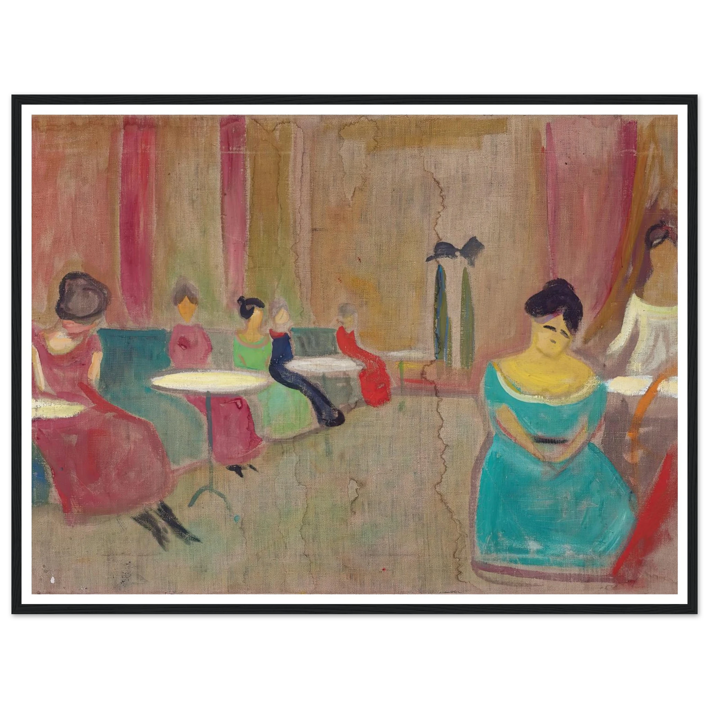 Brothel Scene (1897–99) Art Print | Edvard Munch - Framed Poster - 30x40 cm / 12x16″ - Black frame