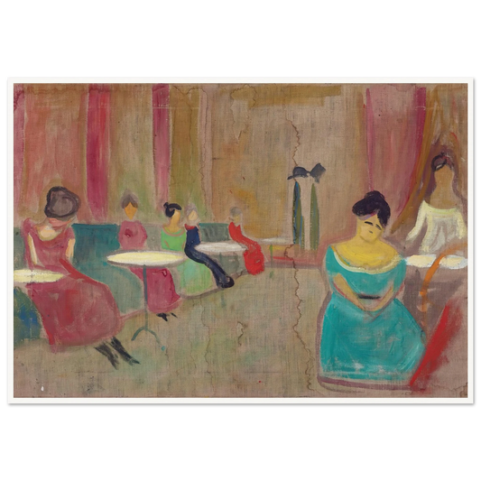 Brothel Scene (1897–99) Art Print | Edvard Munch - Framed Poster - 30x40 cm / 12x16″ - Black frame