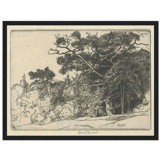 Brown’s Oak (probably 1910) Art Print | Ernest Haskell - Framed Poster - 30x40 cm / 12x16″ - Black frame