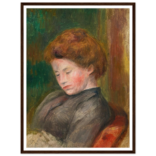 Buste De Femme (circa 1896-1900) Art Print | Pierre Auguste Renoir - Framed Poster - 30x40 cm / 12x16″ - Black frame