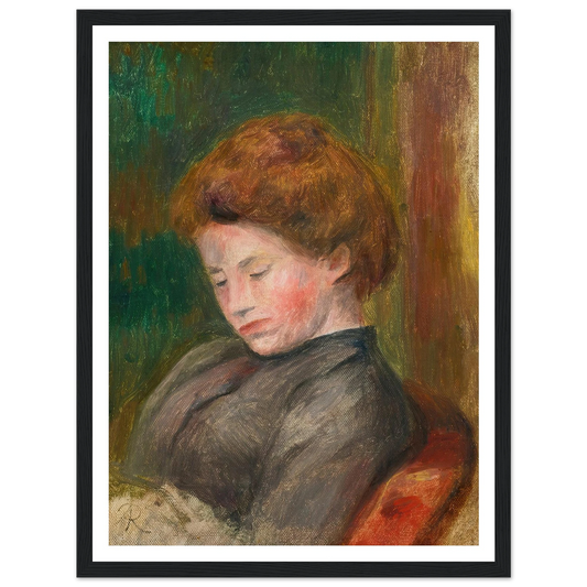 Buste De Femme (circa 1896-1900) Art Print | Pierre Auguste Renoir - Framed Poster - 30x40 cm / 12x16″ - Black frame