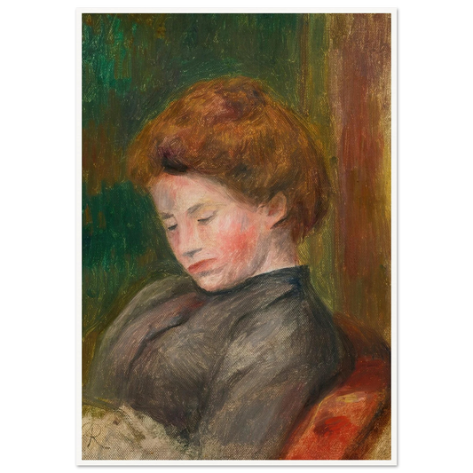 Buste De Femme (circa 1896-1900) Art Print | Pierre Auguste Renoir - Framed Poster - 30x40 cm / 12x16″ - Black frame