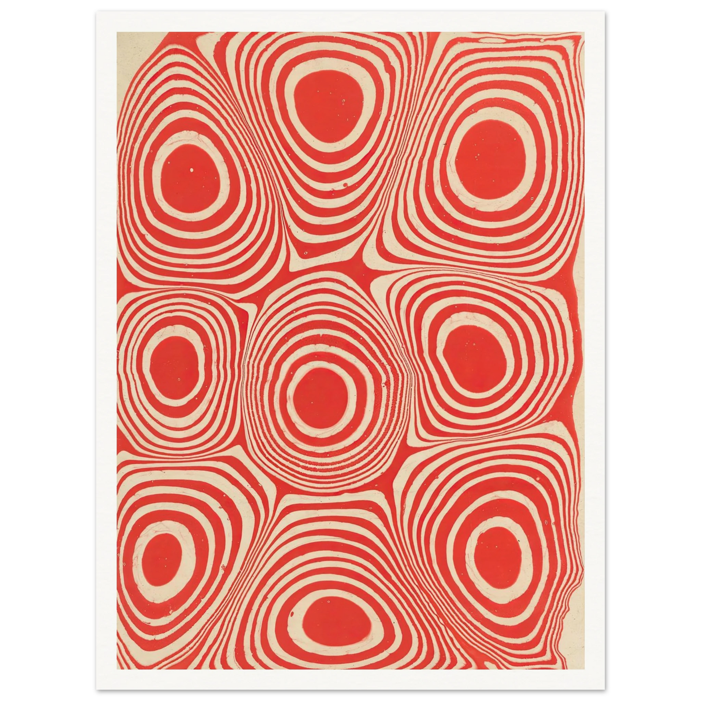 Marmorpapier (Kreise und kreisförmige Ringe) (1900 - 1921) Art Print | Anker Kyster-Quipham Collections