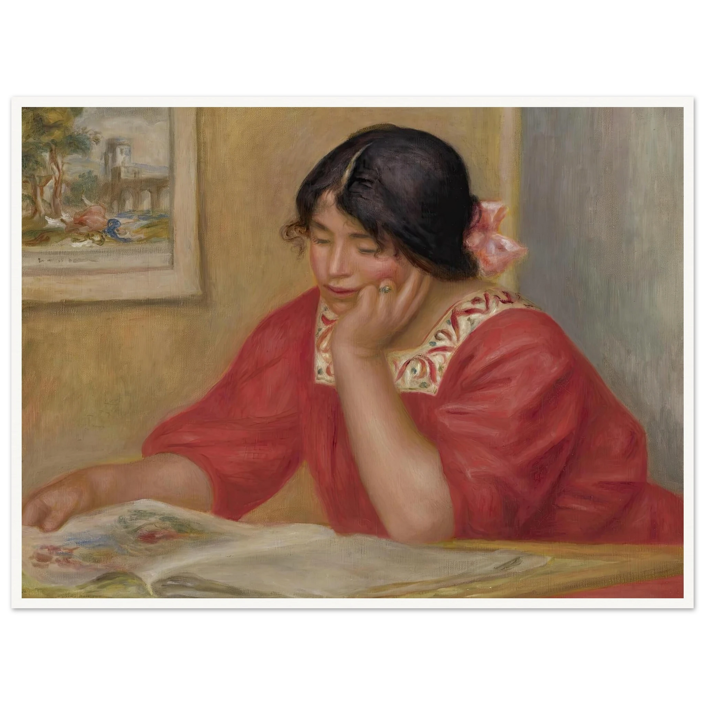 Léontine Lisant Art Print | Pierre Auguste Renoir-Quipham Collections