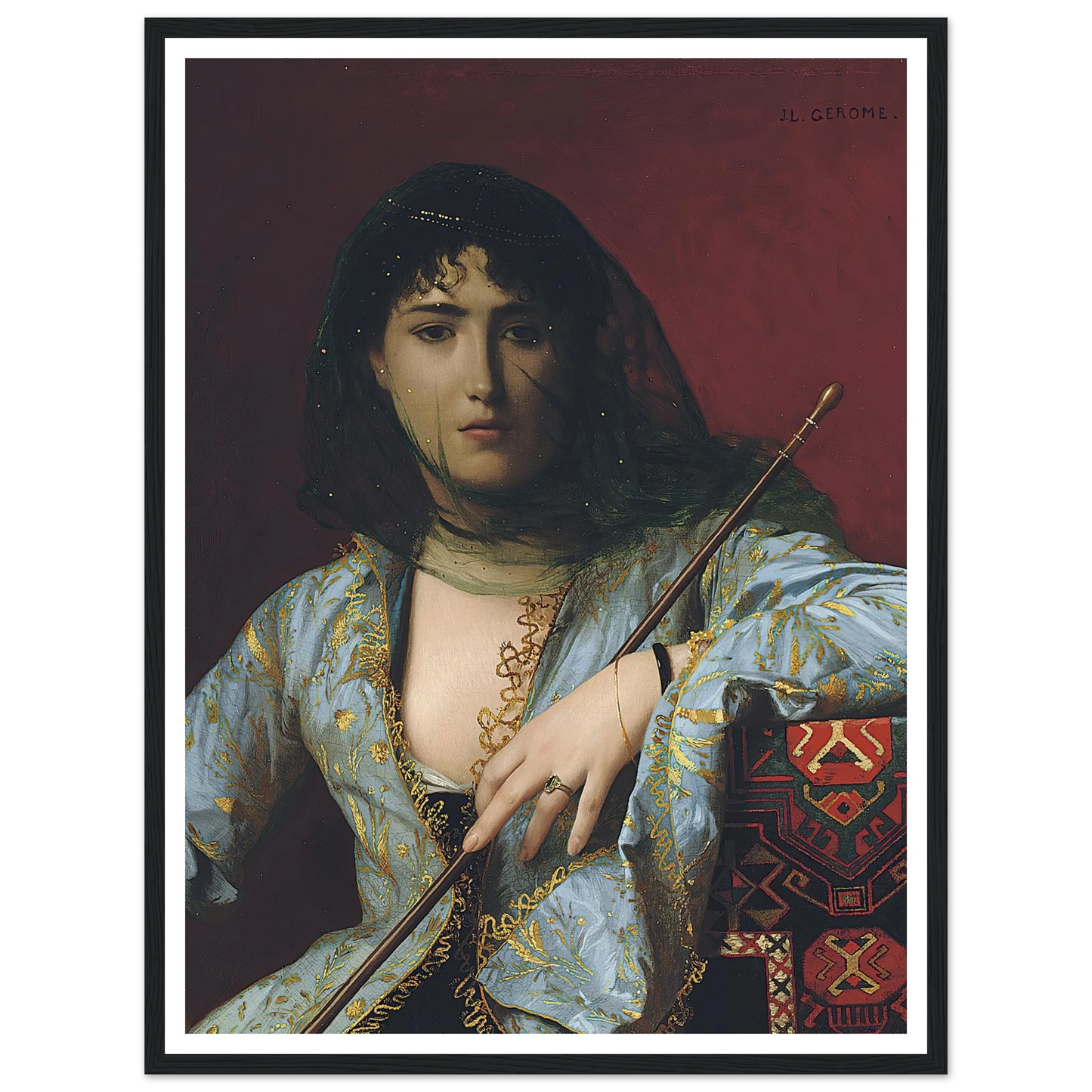 Veiled Circassian Beauty Art Print | Jean Leon Gerome-Quipham Collections