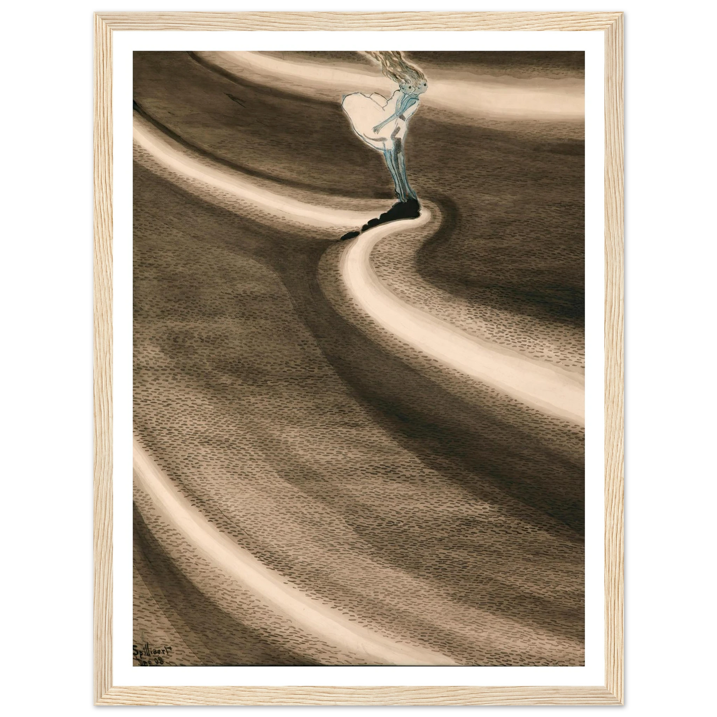 Fillettes devant la vague (1908) Art Print | Leon Spilliaert-Quipham Collections