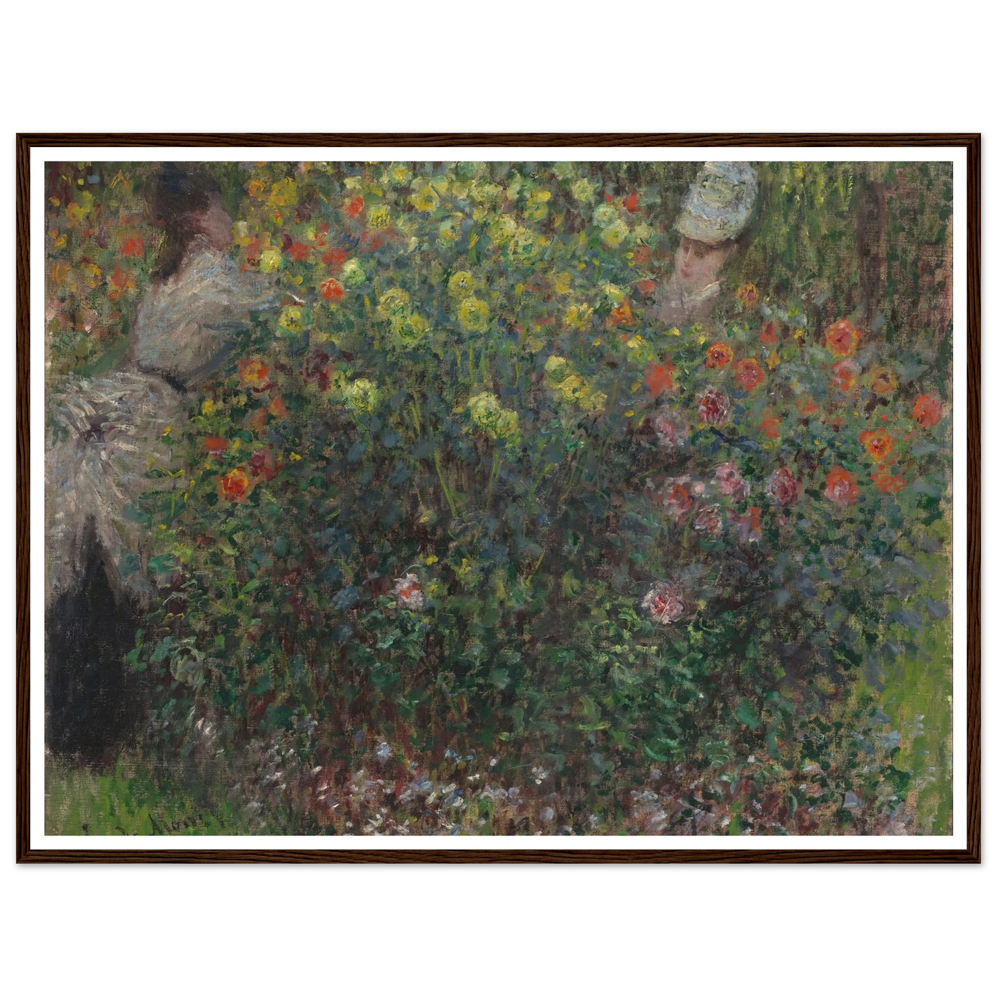 Ladies in Flowers (1875) Art Print | Claude Monet-Quipham Collections