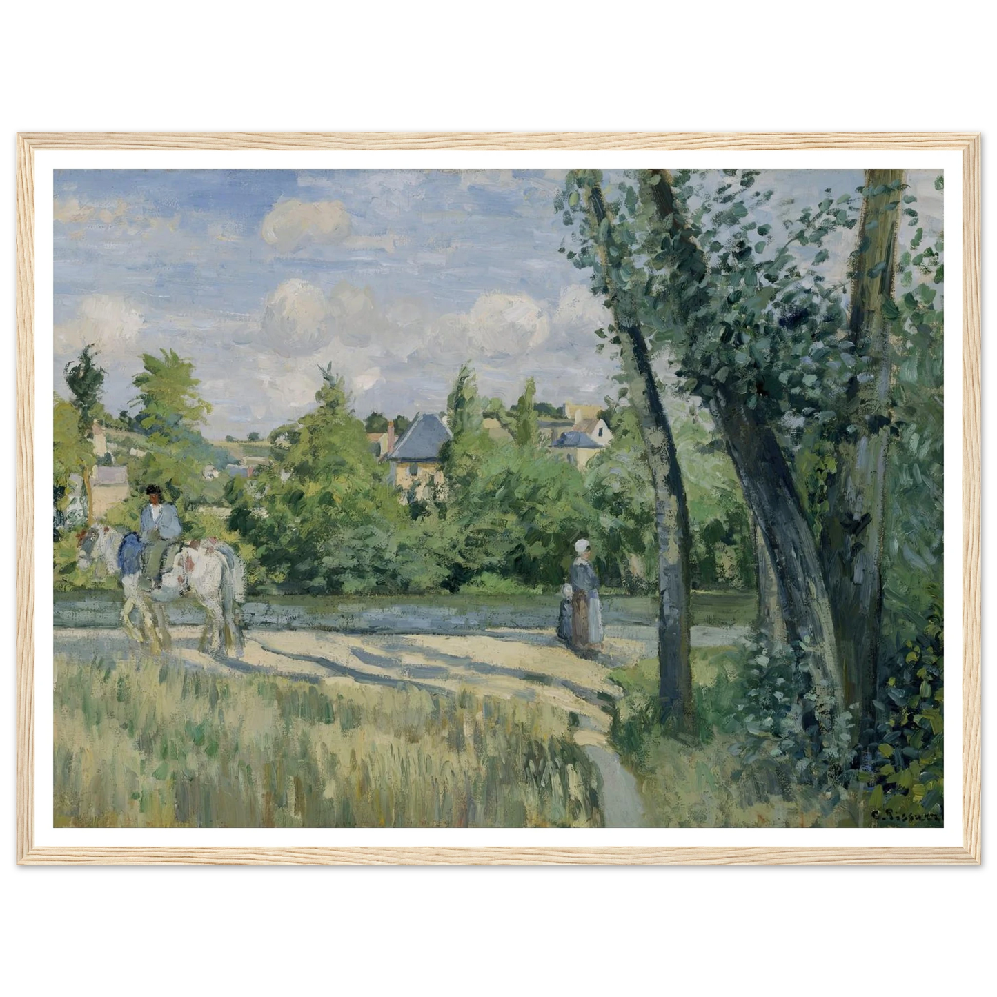 Sunlight on the Road, Pontoise (1874) Art Print | Camille Pissarro-Quipham Collections