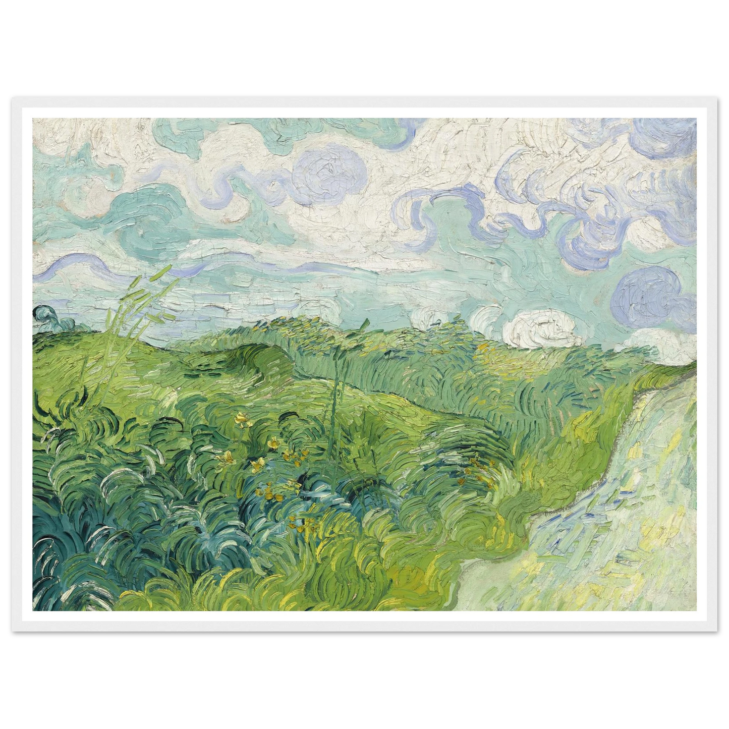 Green Wheat Fields, Auvers (1890) Art Print | Vincent van Gogh-Quipham Collections