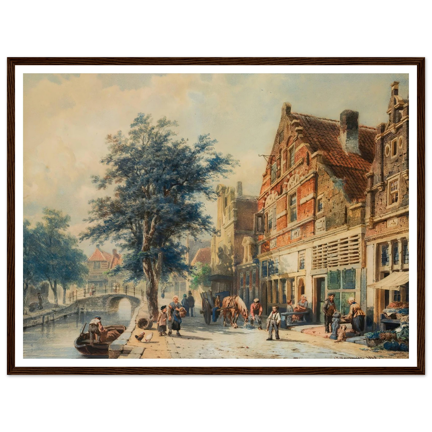The Havendijk, Enkhuizen, In Summer (1868) Art Print | Cornelis Springer-Quipham Collections