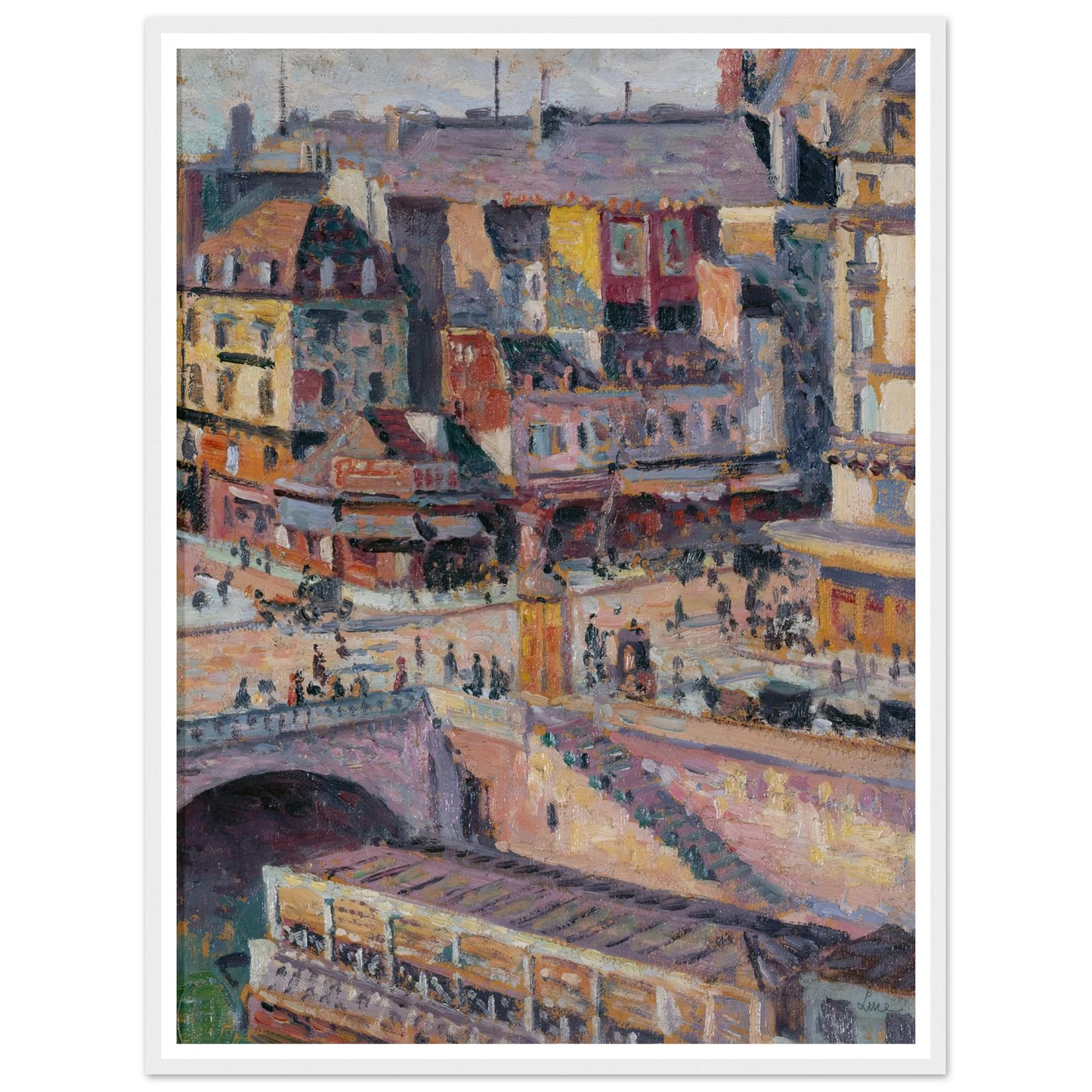 Le pont Saint-Michel et le quai des Orfèvres (before 1936) Art Print | Maximilien Luce-Quipham Collections
