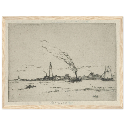 Boston Light (circa 1911) Art Print | Ernest Haskell-Quipham Collections