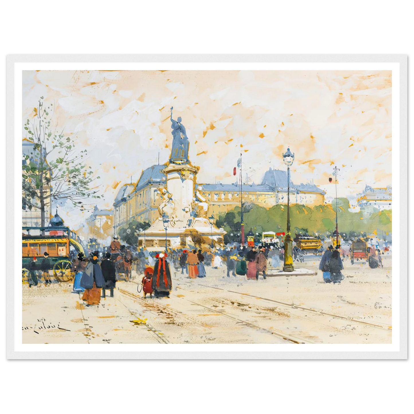 La Place De La République Art Print | Eugene Galien Laloue-Quipham Collections