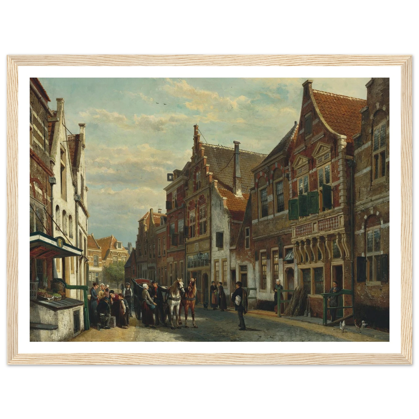 The Wijdstraat, Oudewater, in summer (1878) Art Print | Cornelis Springer-Quipham Collections