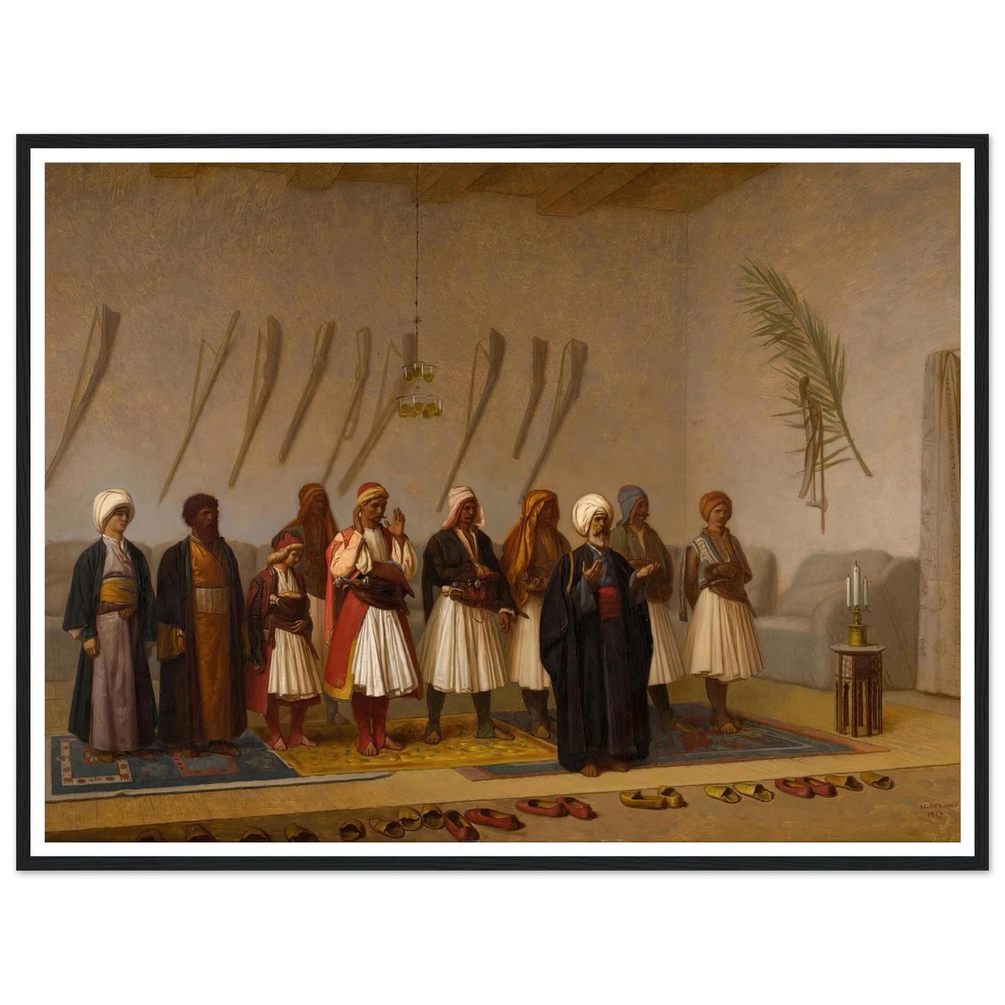 Prayer in the House of the Arnaut Chief (1857) Art Print | Jean Leon Gerome-Quipham Collections