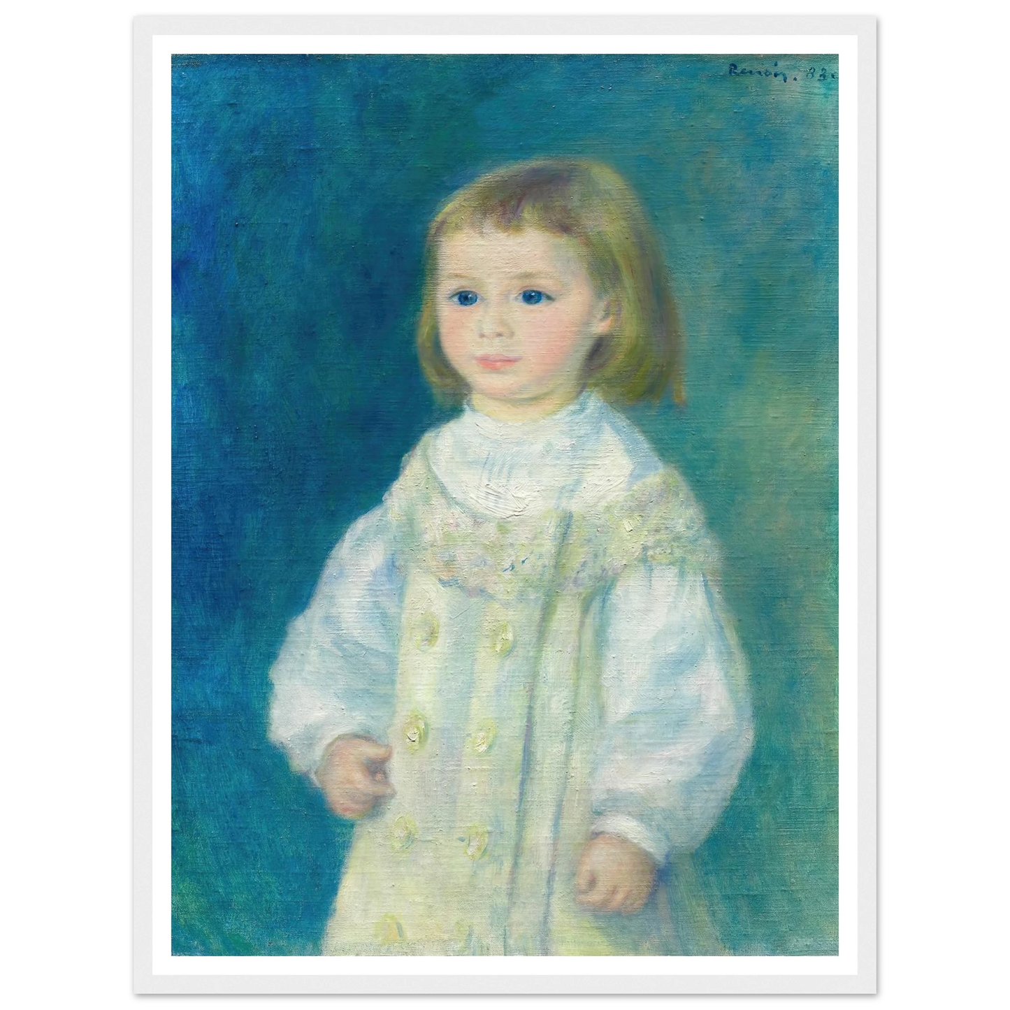 Lucie Berard (Child in White) (1883) Art Print | Pierre Auguste Renoir-Quipham Collections