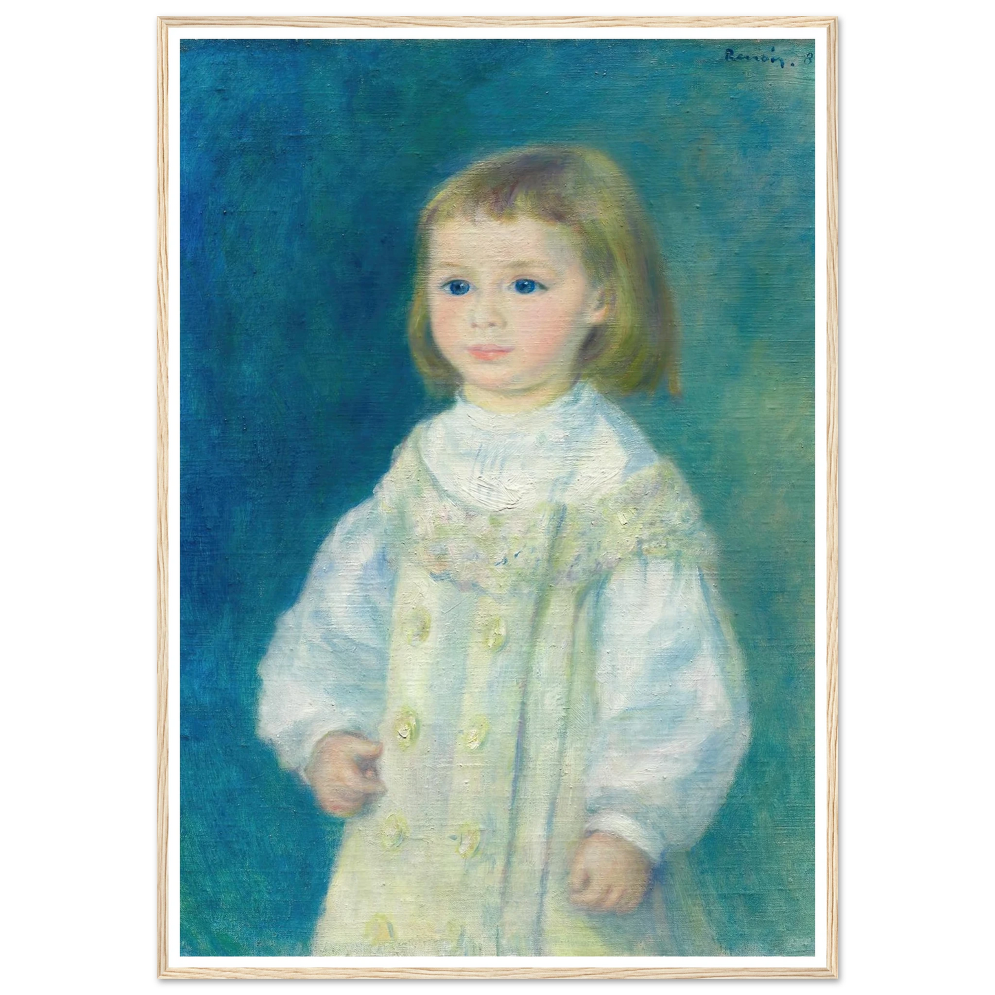 Lucie Berard (Child in White) (1883) Art Print | Pierre Auguste Renoir-Quipham Collections