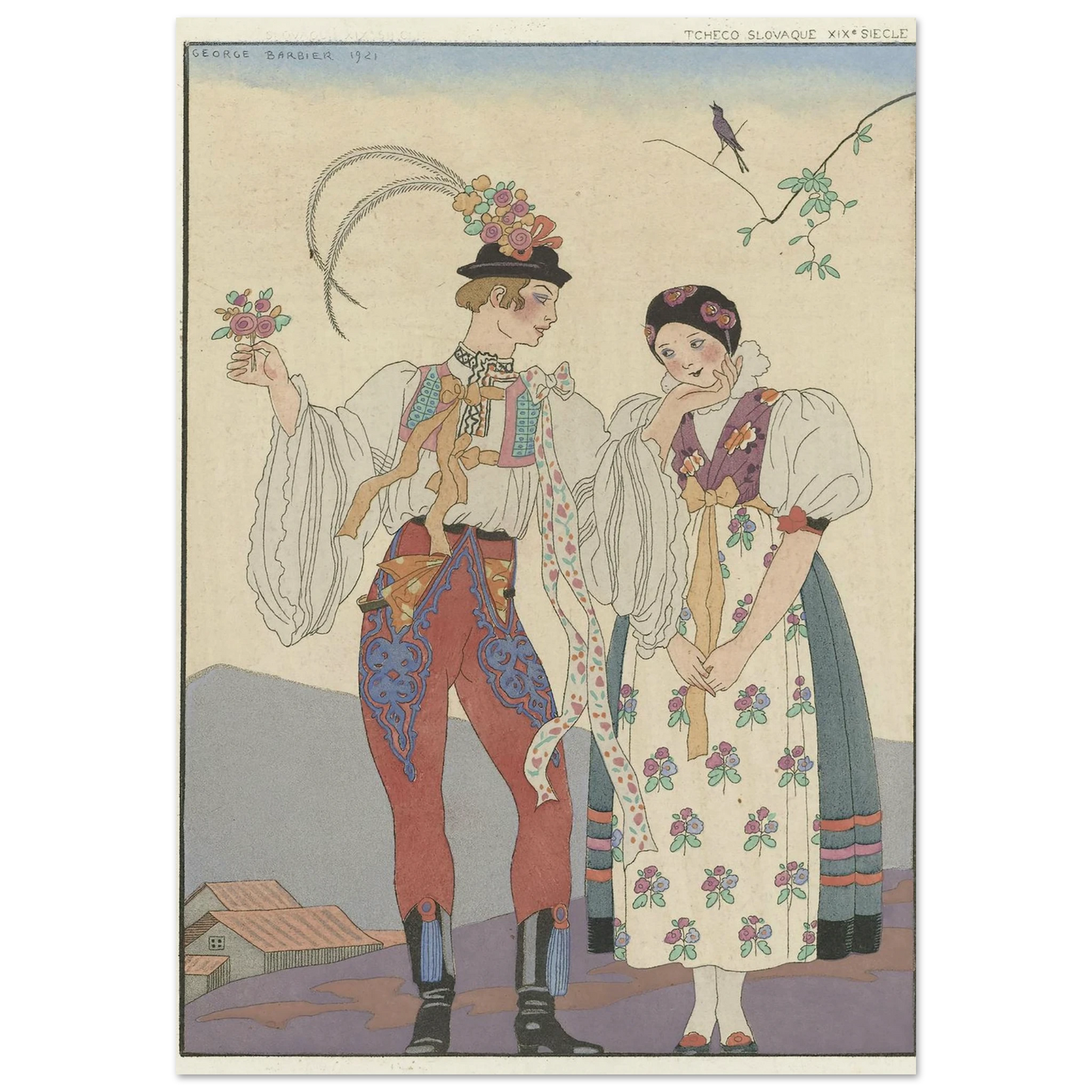 Le Coq du Village (1921) Art Print | George Barbier-Quipham Collections