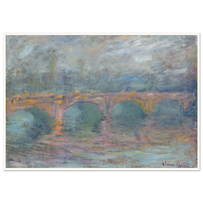 Waterloo Bridge, London at Sunset (1904) Art Print | Claude Monet-Quipham Collections