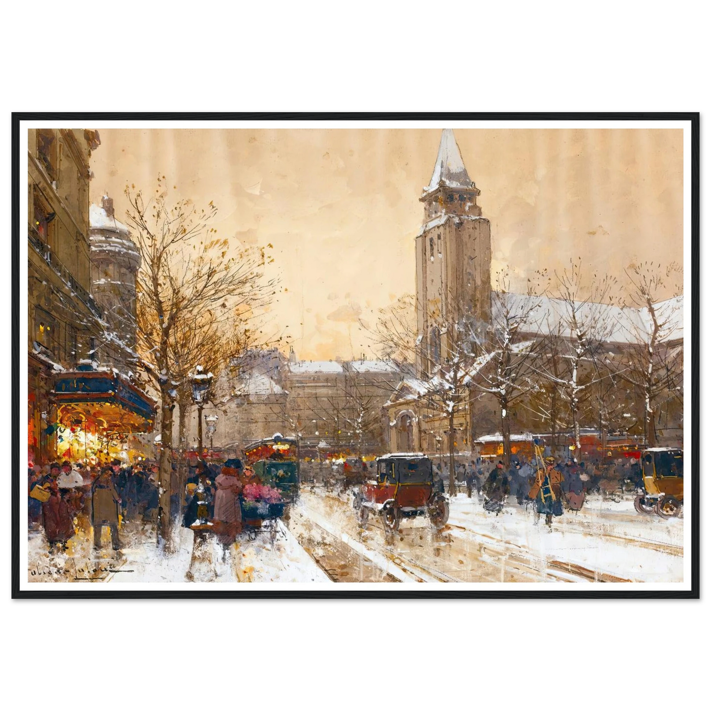 Boulevard Saint-Germain, Paris Art Print | Eugene Galien Laloue-Quipham Collections