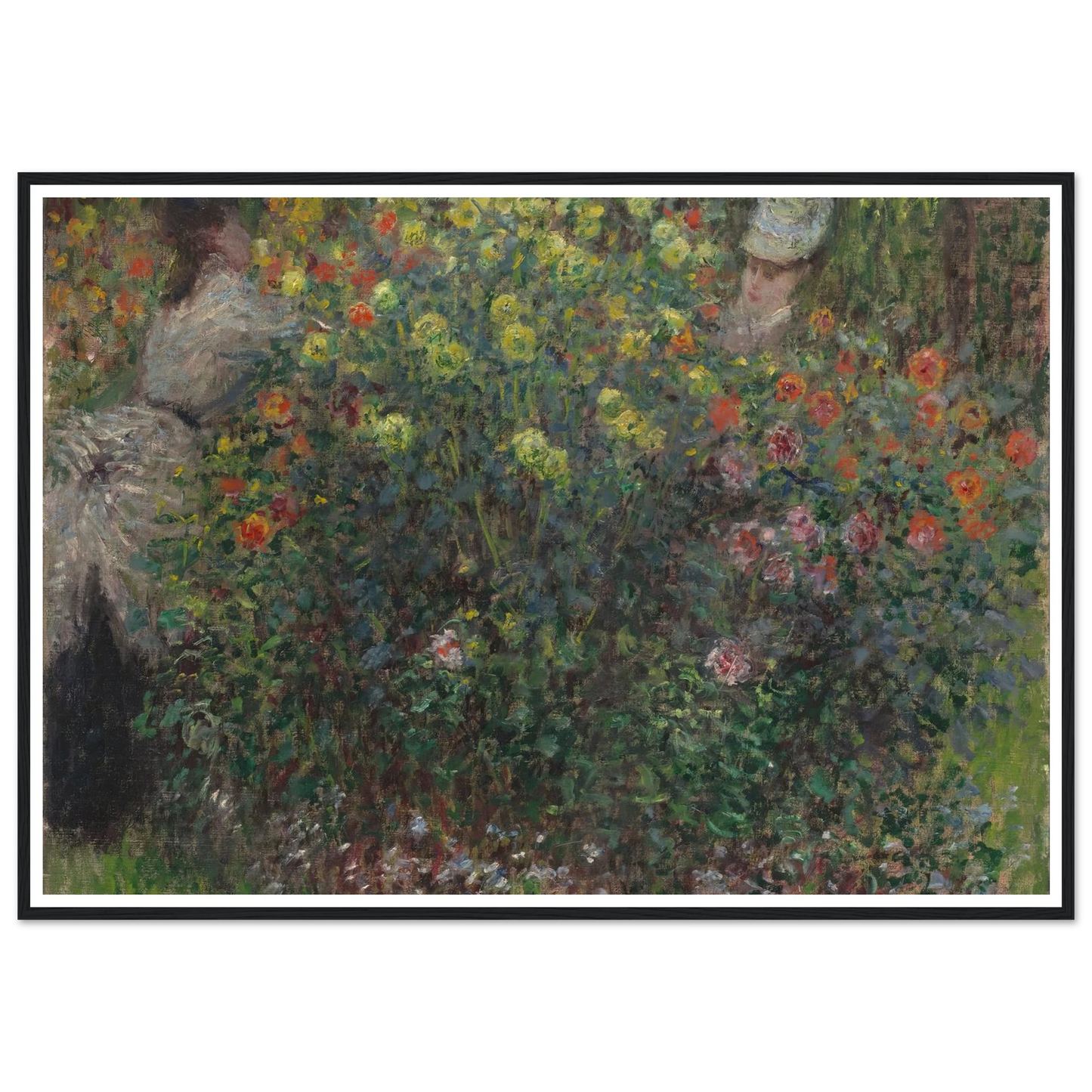 Ladies in Flowers (1875) Art Print | Claude Monet-Quipham Collections