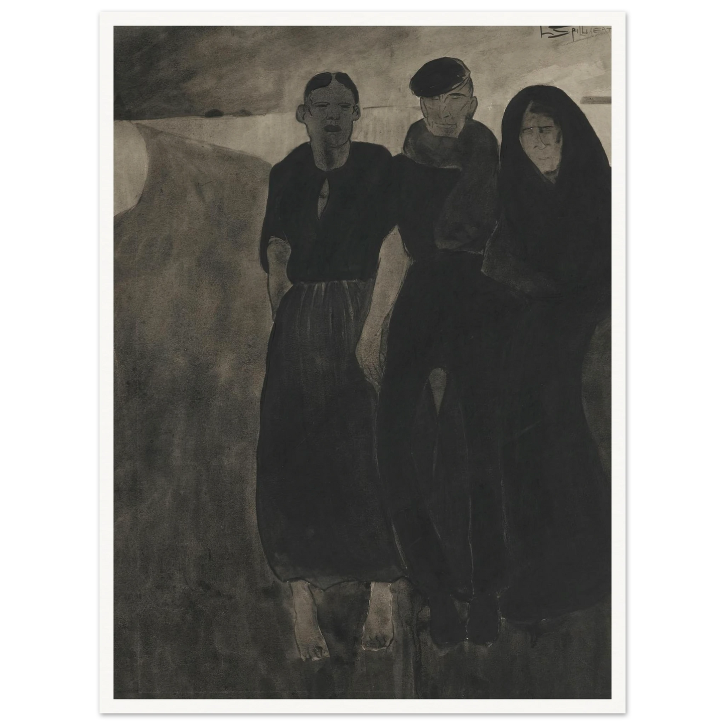 Fishermen And Women Art Print | Leon Spilliaert-Quipham Collections