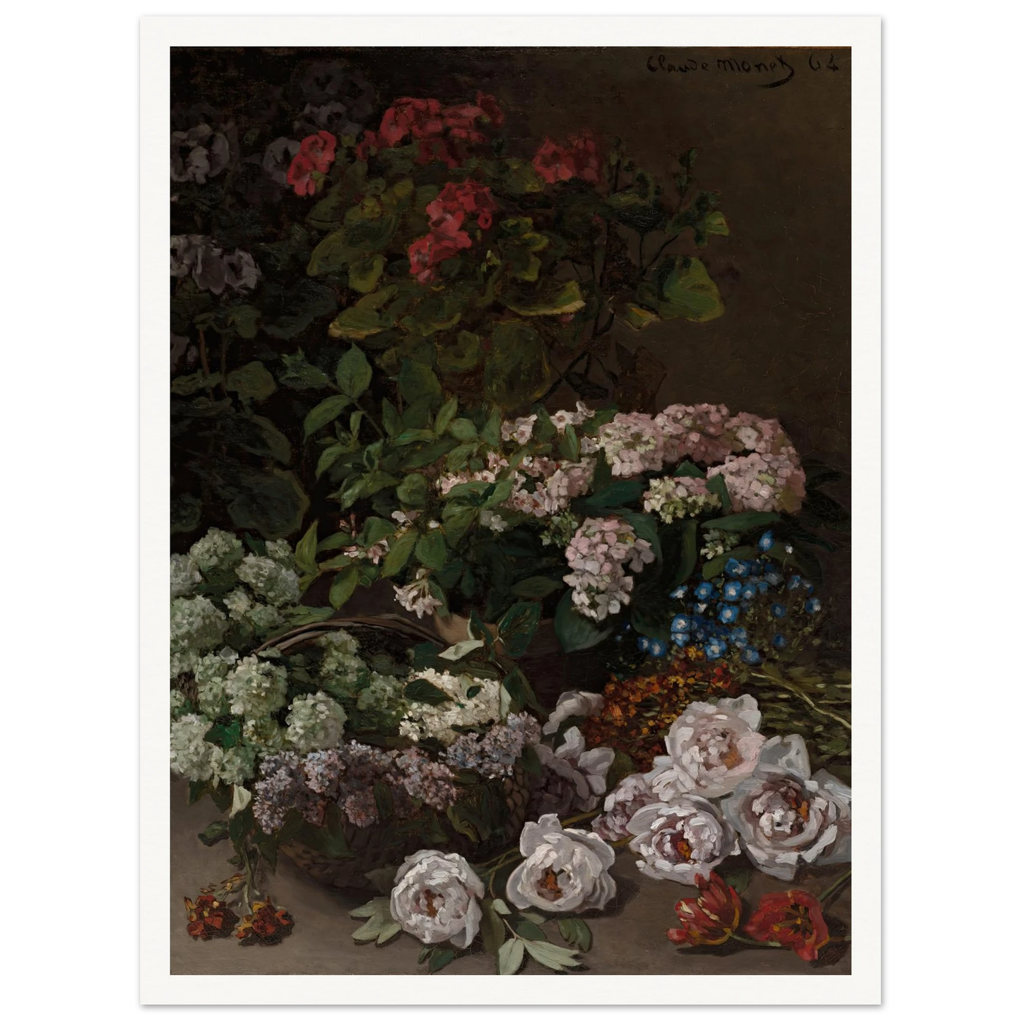 Spring Flowers (1864) Art Print | Claude Monet-Quipham Collections