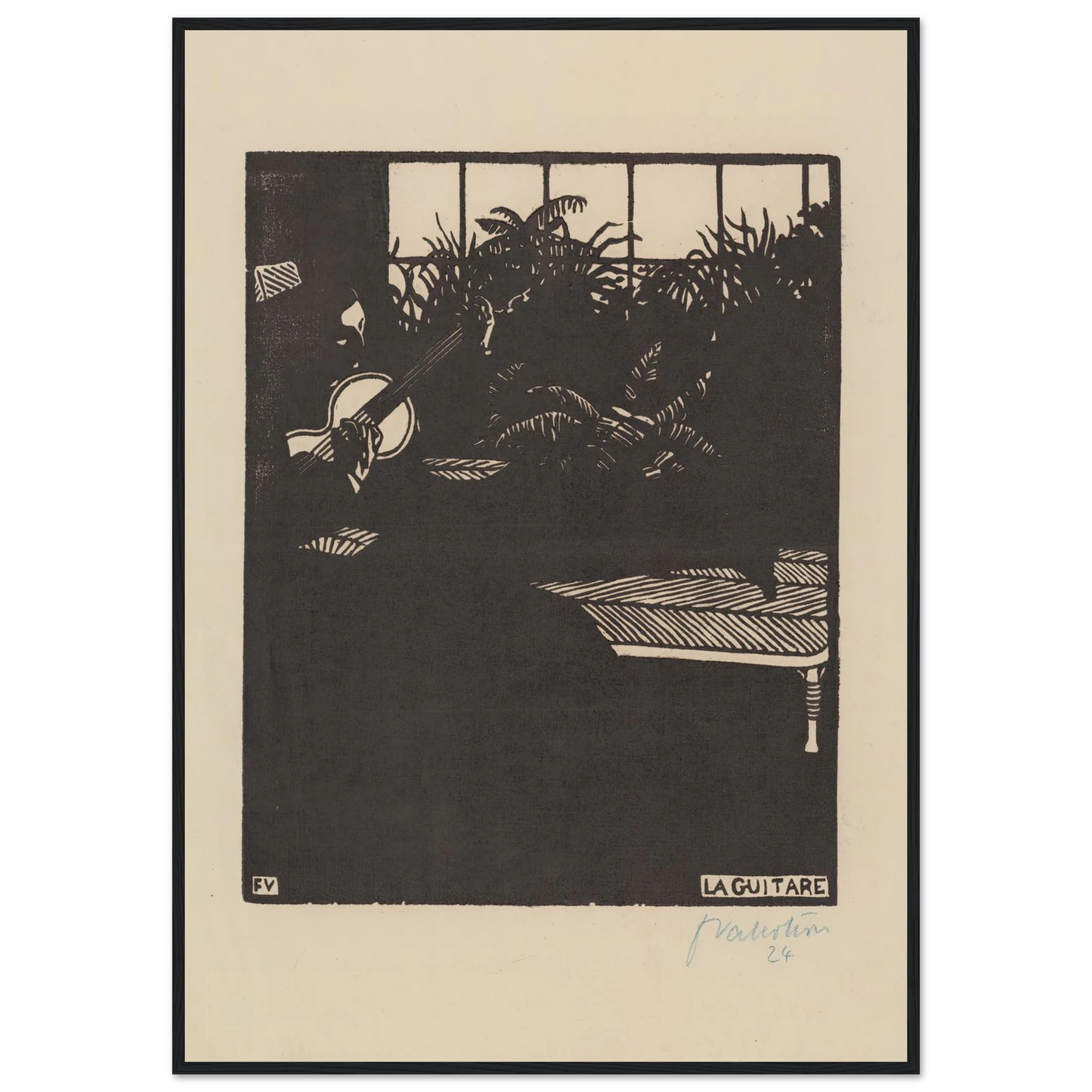 La guitare (1897) Art Print | Felix Vallotton-Quipham Collections