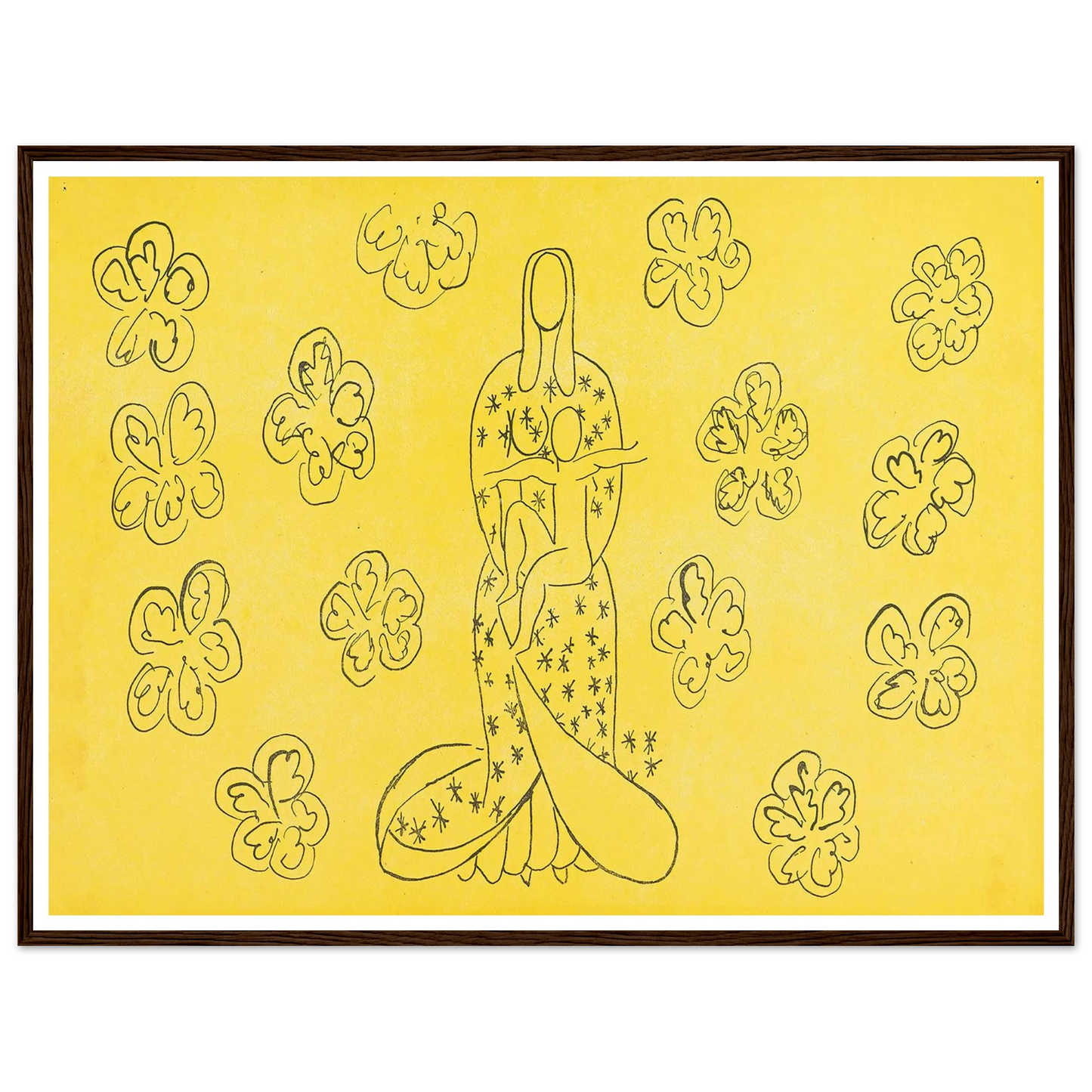 Vierge et l’enfant au décor fleuri (1949) Art Print | Henri Matisse-Quipham Collections