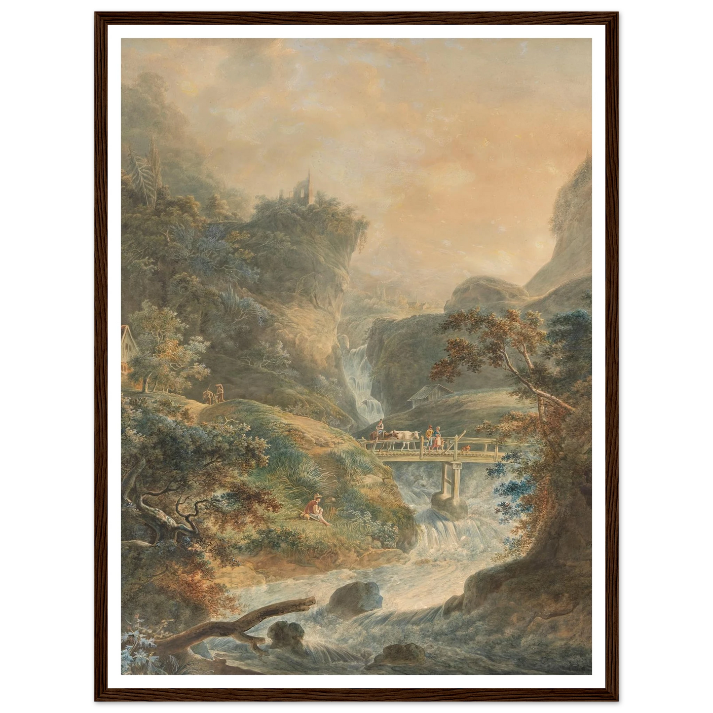 Landschaft mit reißendem Bach im Juragebirge (1790) Art Print | Peter Birmann-Quipham Collections