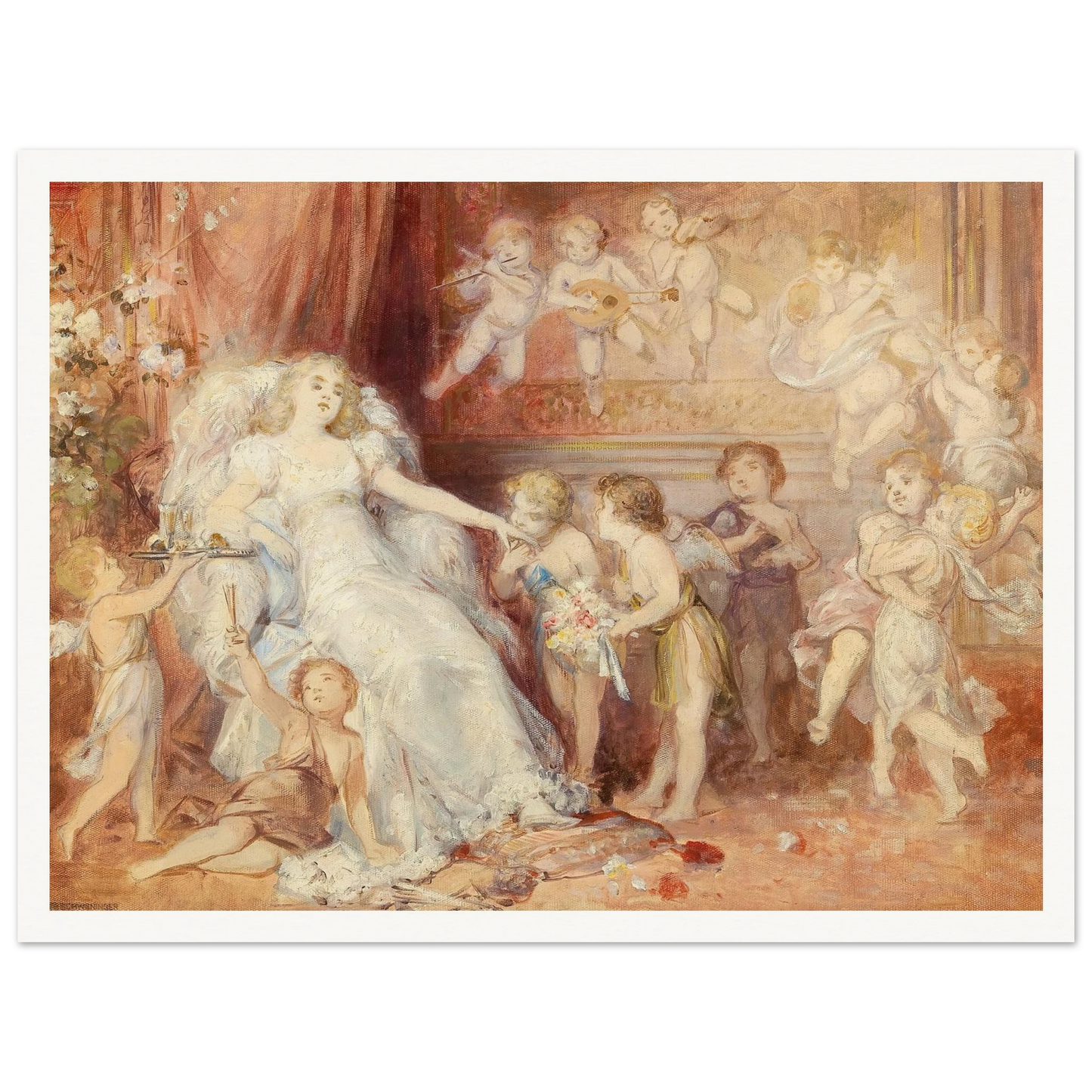 Surrounded by Angels Art Print | Carl Schweninger Jr-Quipham Collections