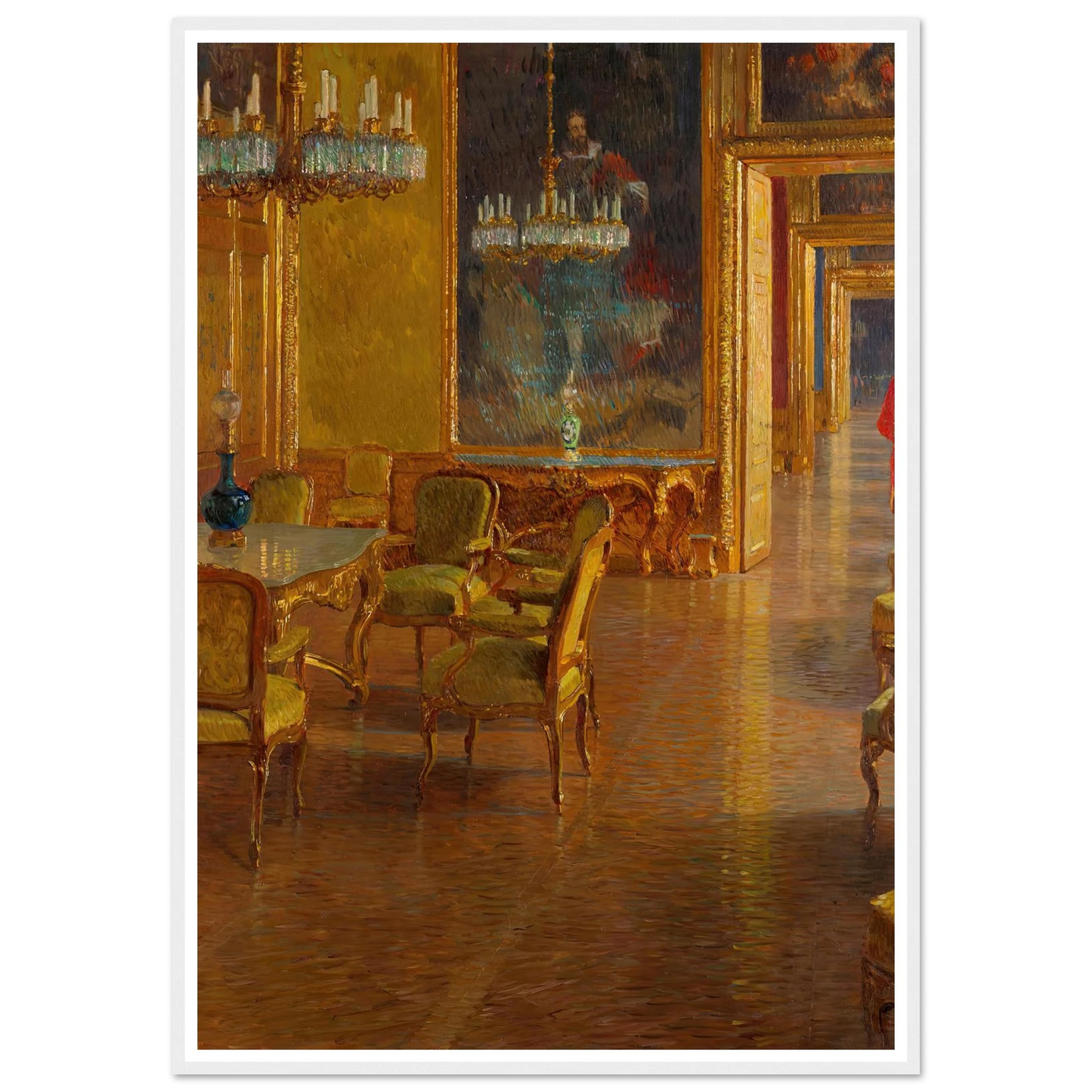 Interieur im Winterpalais des Prinzen Eugen von Savoyen in der Himmelpfortgasse (1907-1908) Art Print | Carl Moll-Quipham Collections