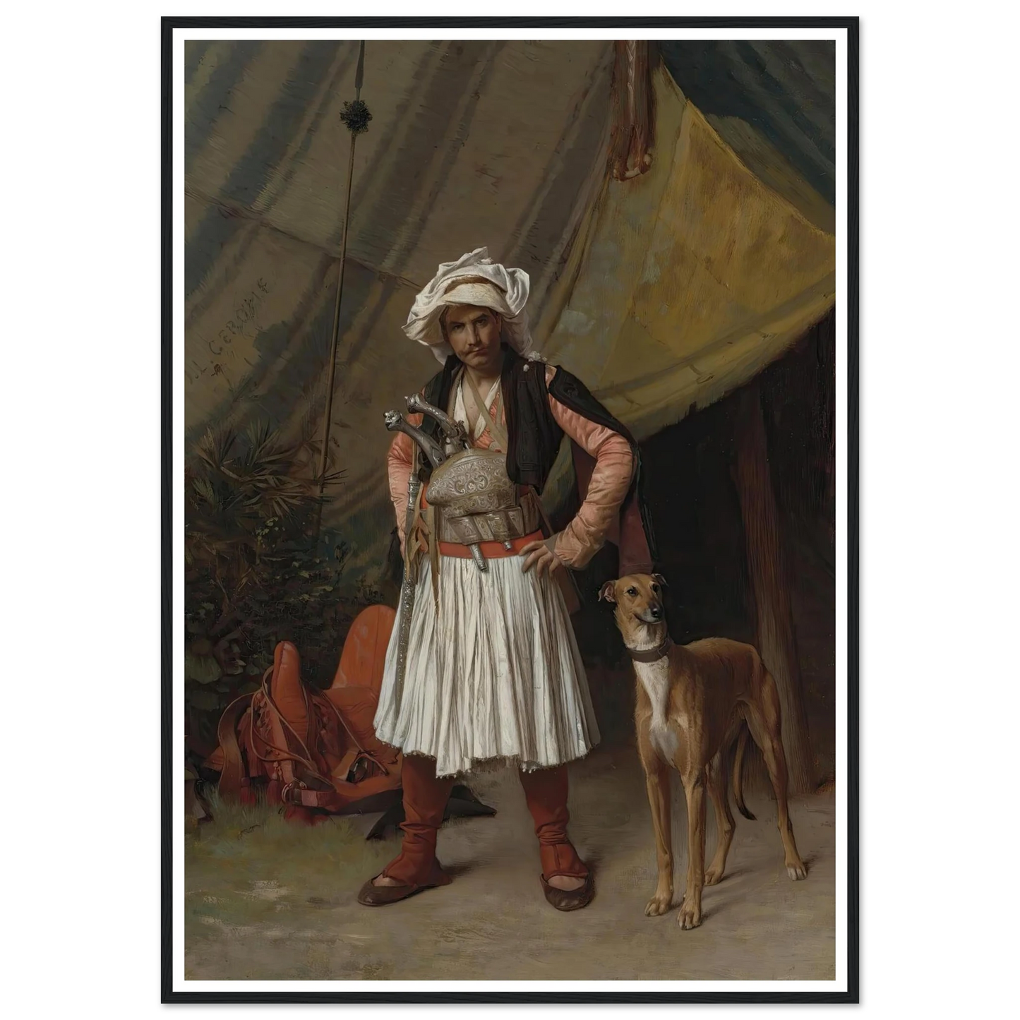 A Bashi-Bazouk And His Dog Art Print | Jean Leon Gerome-Quipham Collections