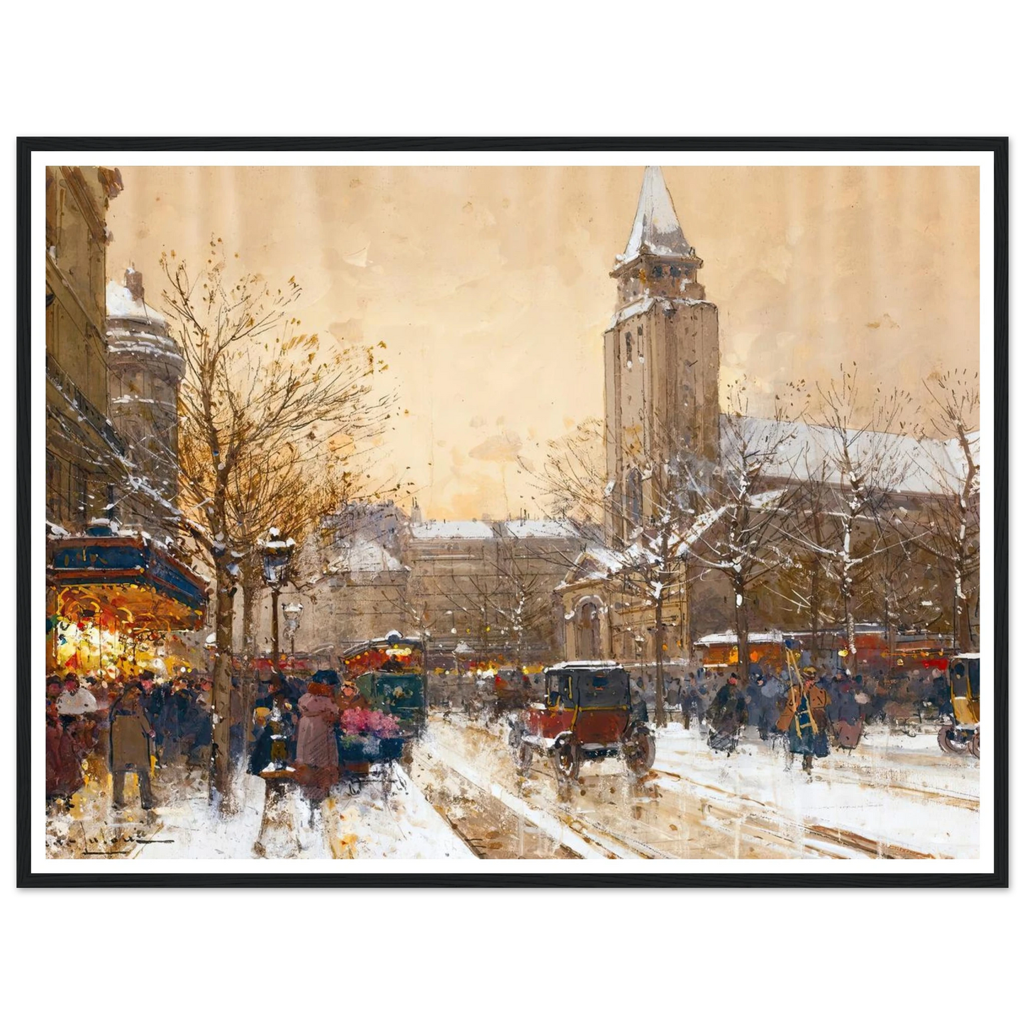 Boulevard Saint-Germain, Paris Art Print | Eugene Galien Laloue-Quipham Collections