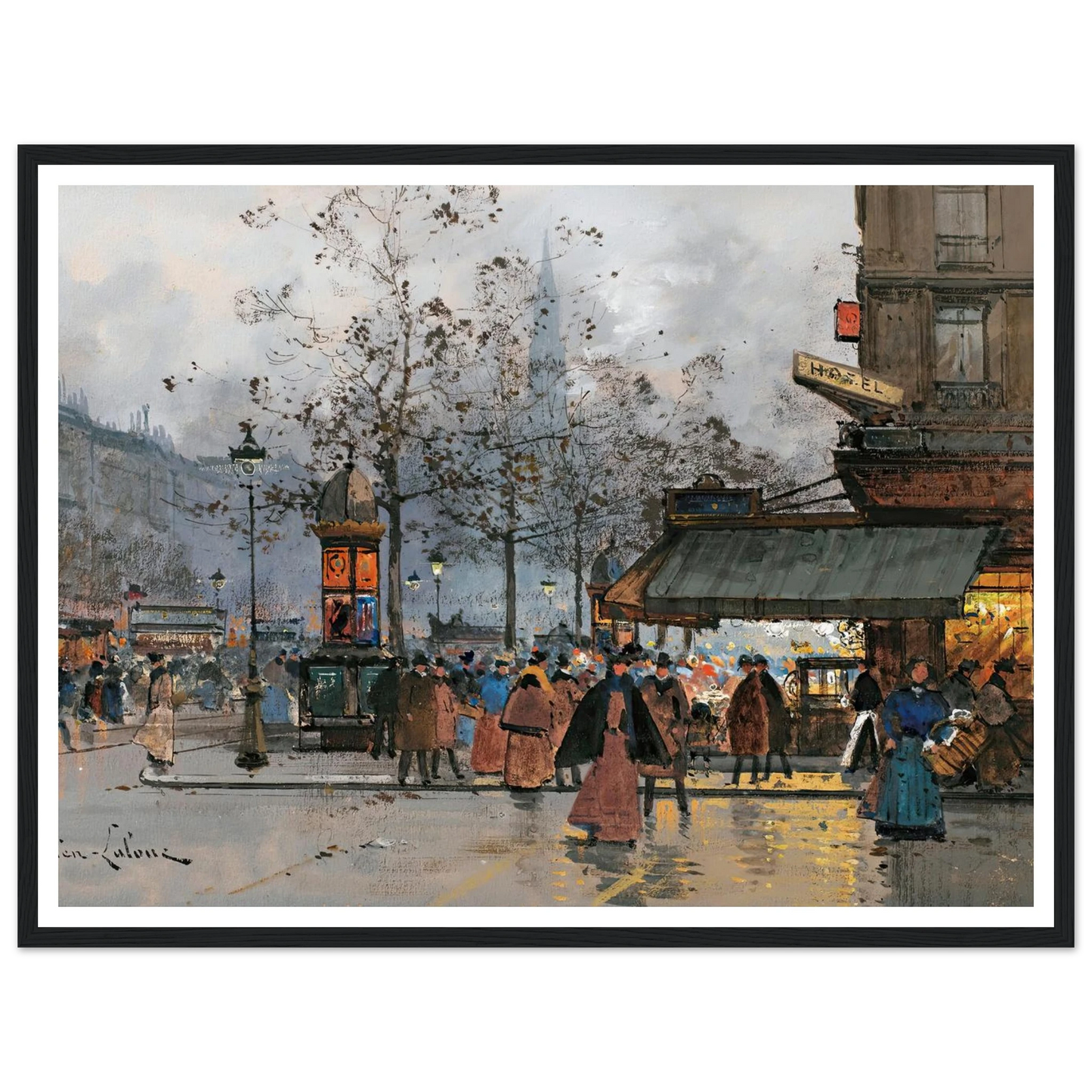 Boulevard Animé À Paris Art Print | Eugene Galien Laloue-Quipham Collections