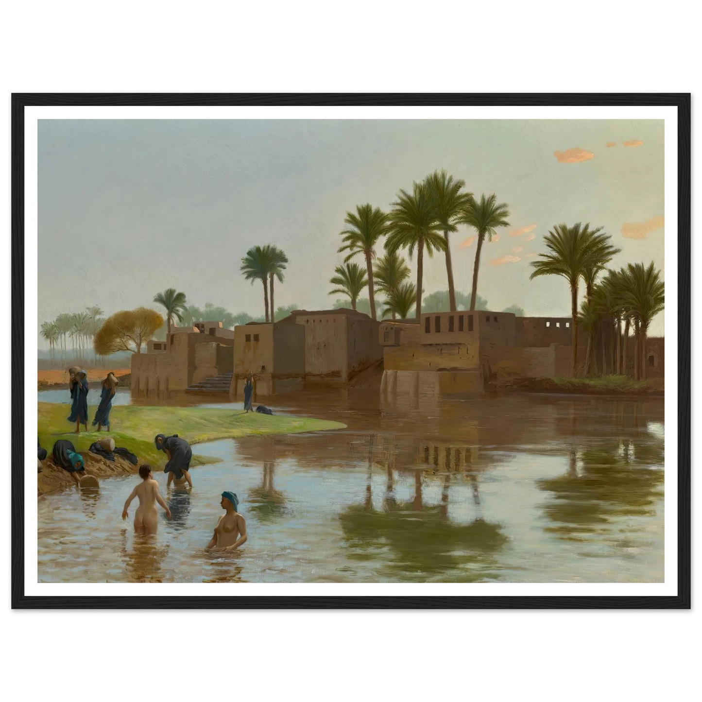 Femmes fellahs au bain Art Print | Jean Leon Gerome-Quipham Collections