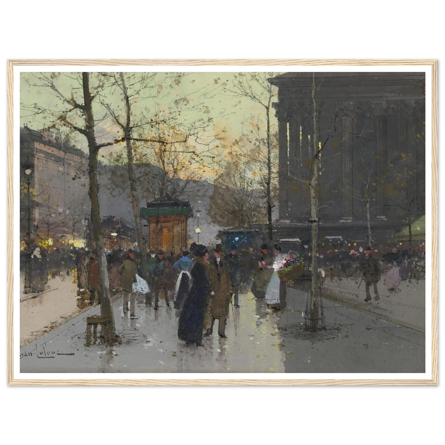 Marché de Fleurs, la Madeleine Art Print | Eugene Galien Laloue-Quipham Collections