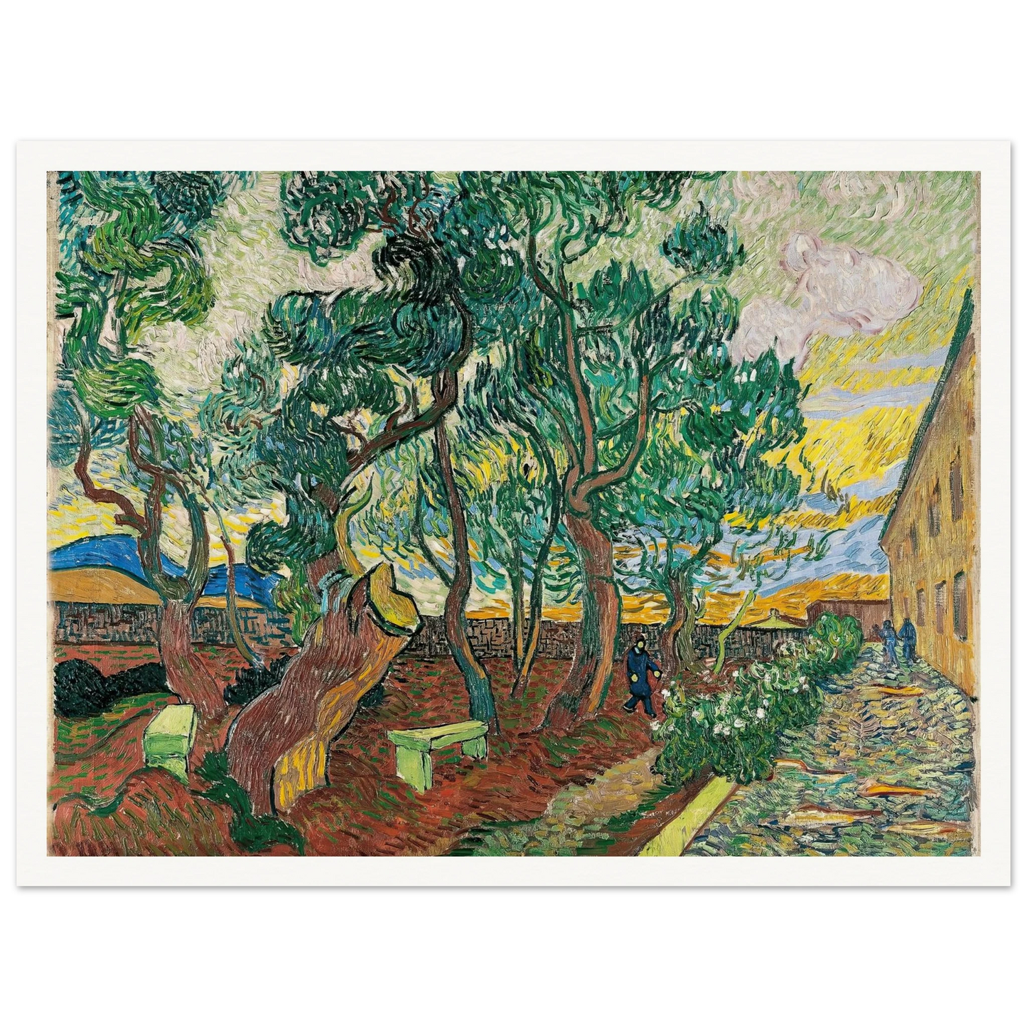 The Garden of Saint-Paul Hospital (1889) Art Print | Vincent van Gogh-Quipham Collections