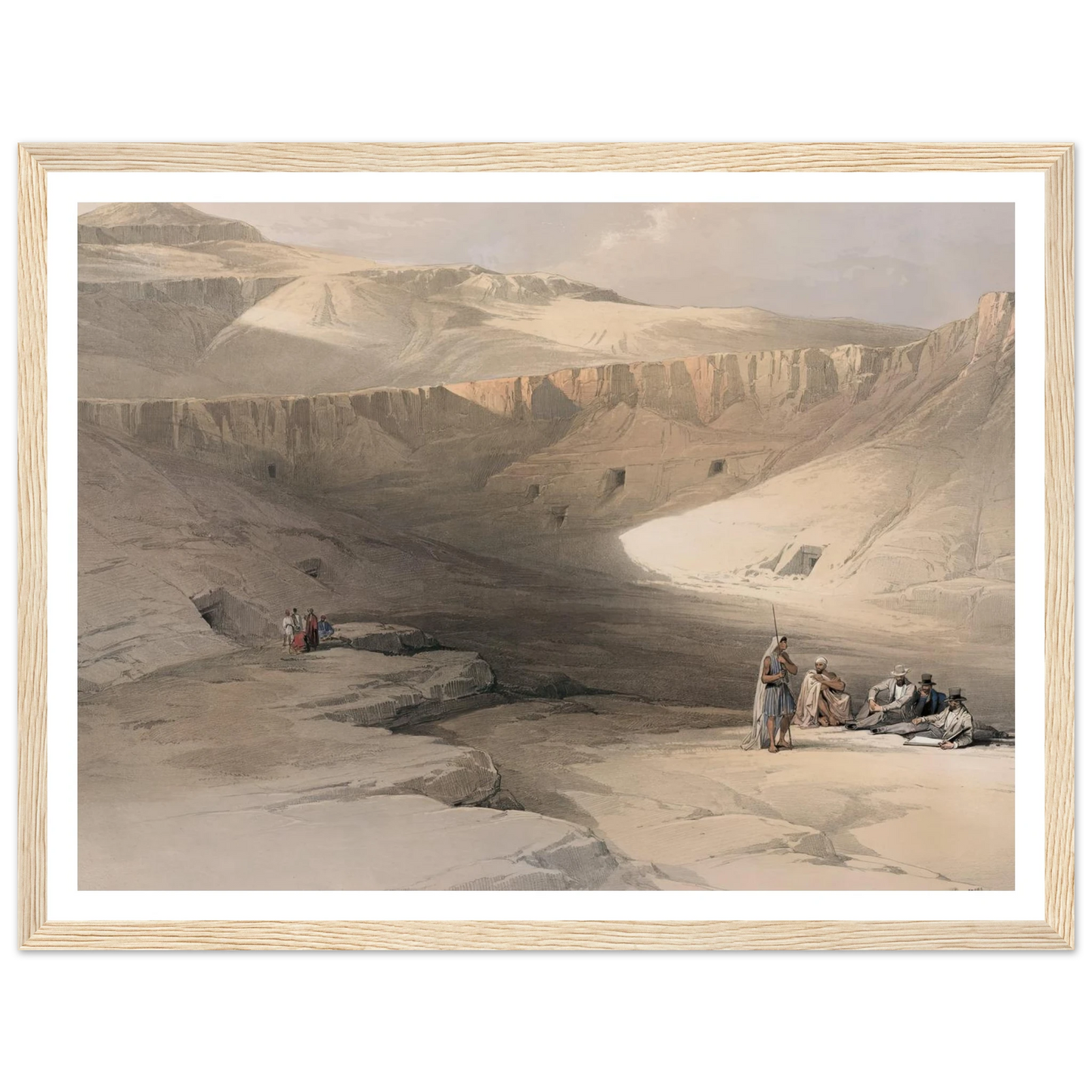 Entrance to the tombs of the kings of Thebes. Bab-el-Malouk [Bîbân al-Mulûk]. (1846-1849) Art Print | David Roberts-Quipham Collections