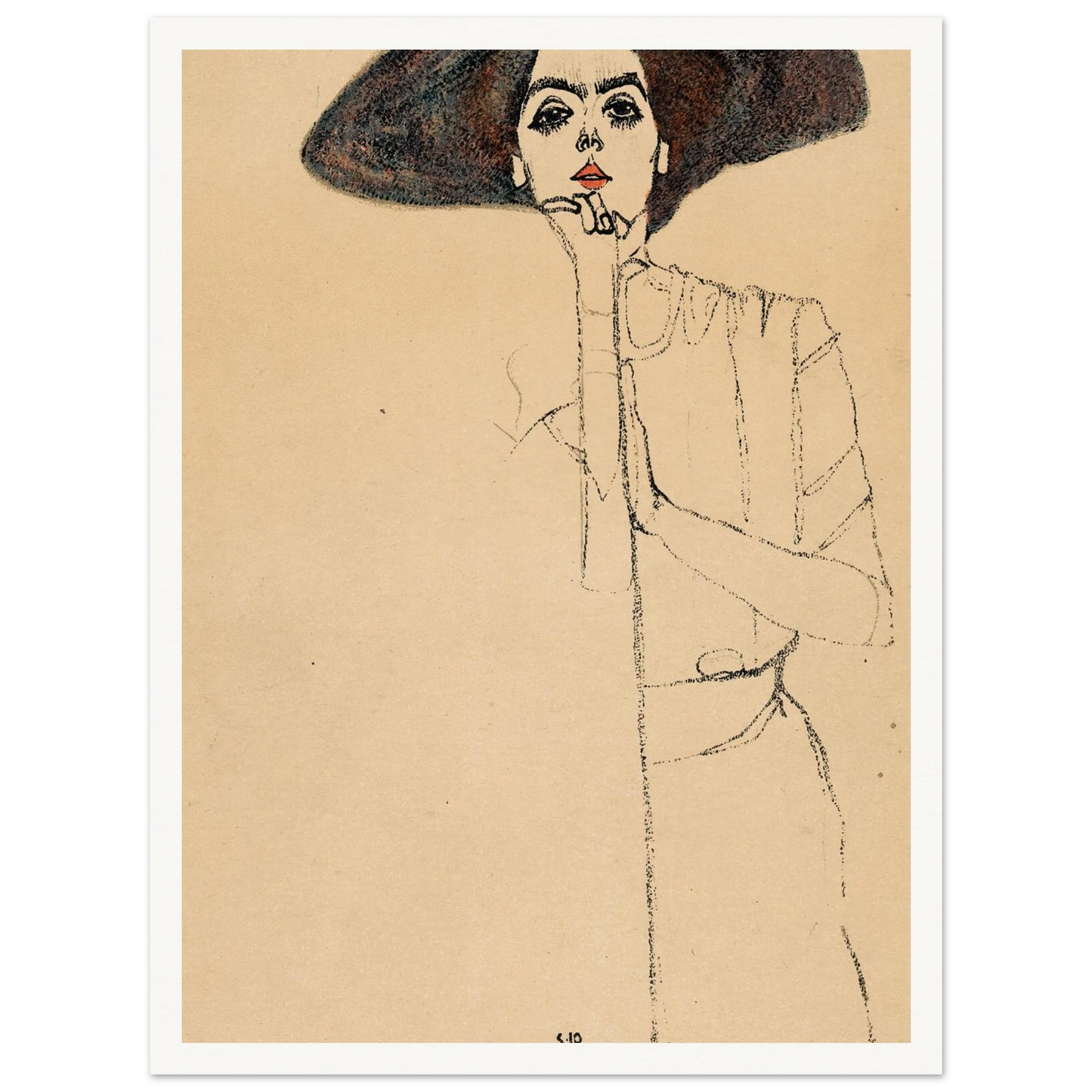Frauenbildnis II Art Print | Egon Schiele-Quipham Collections
