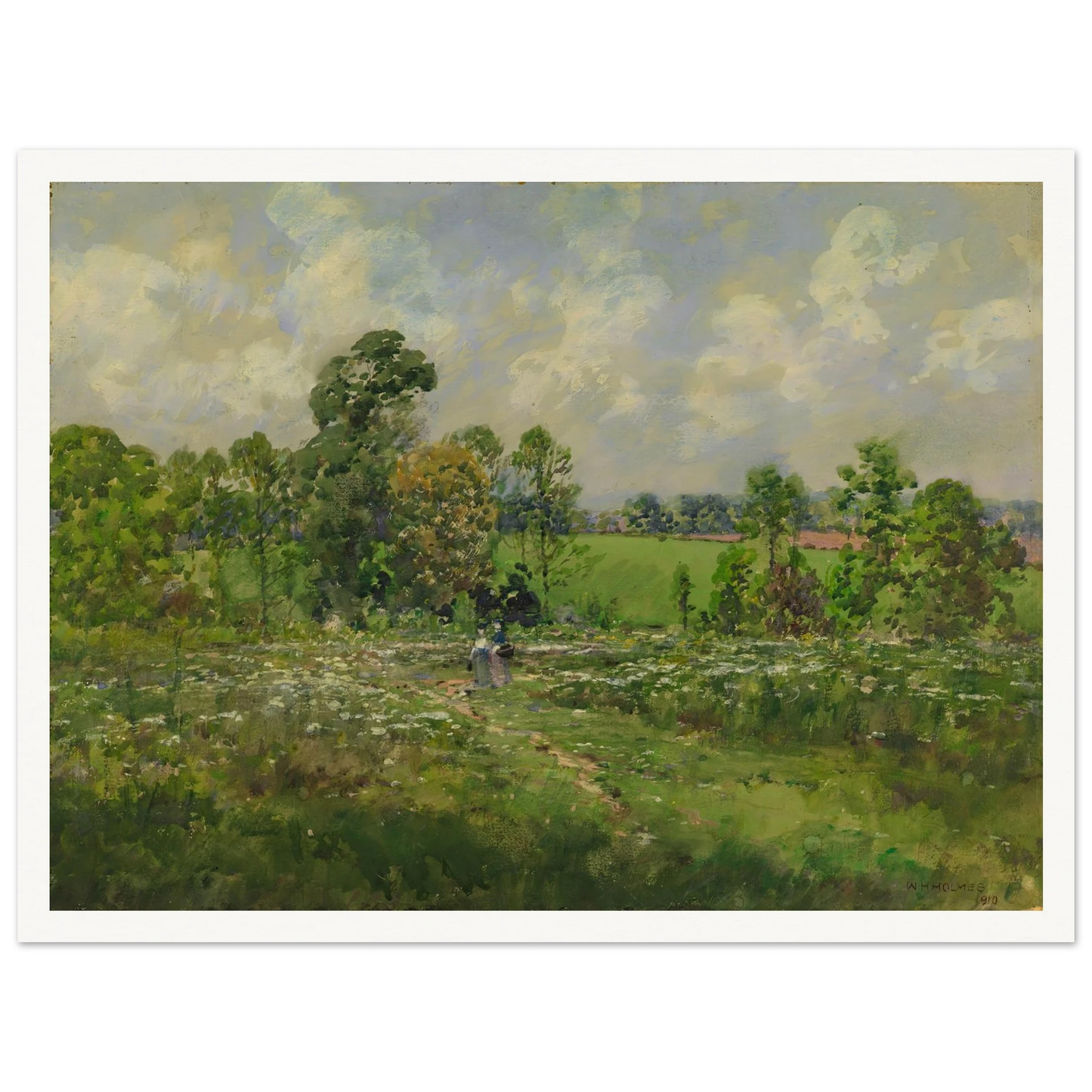 Flowery Meadow (1910) Art Print | William Henry Holmes-Quipham Collections
