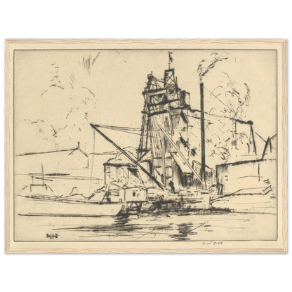 Bridgeport Docks (probably 1918) Art Print | Ernest Haskell-Quipham Collections