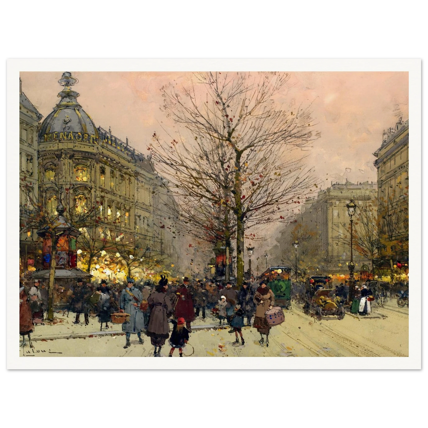 Les Grands Boulevards, Paris Art Print | Eugene Galien Laloue-Quipham Collections