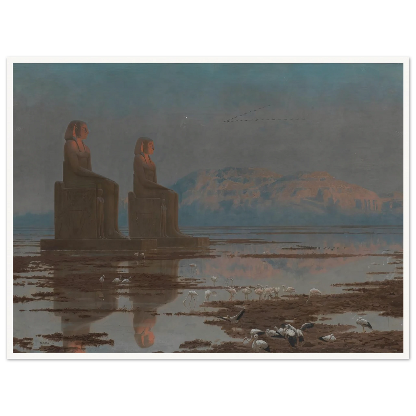 The Nile in flood, Thebes Art Print | Jean Leon Gerome-Quipham Collections
