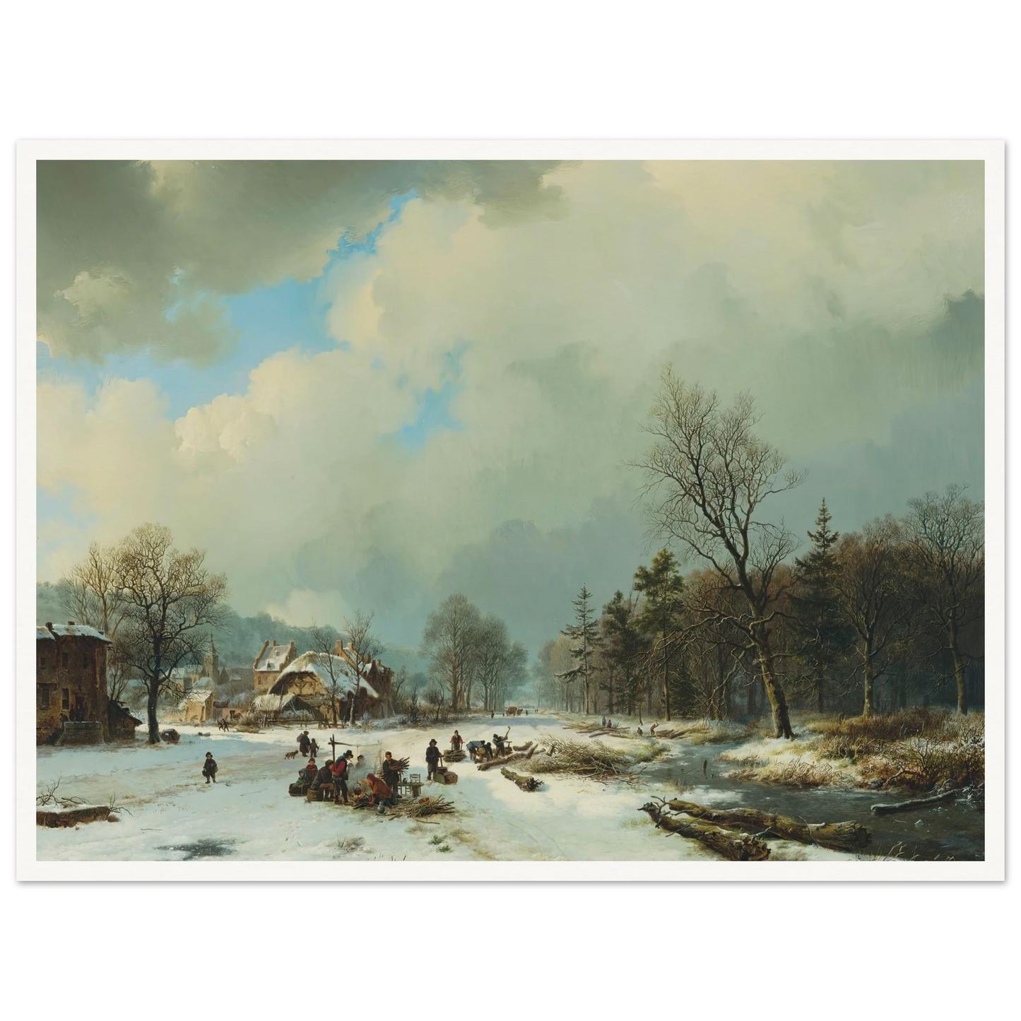 Winter scene (1831) Art Print | Barend Cornelis Koekkoek-Quipham Collections