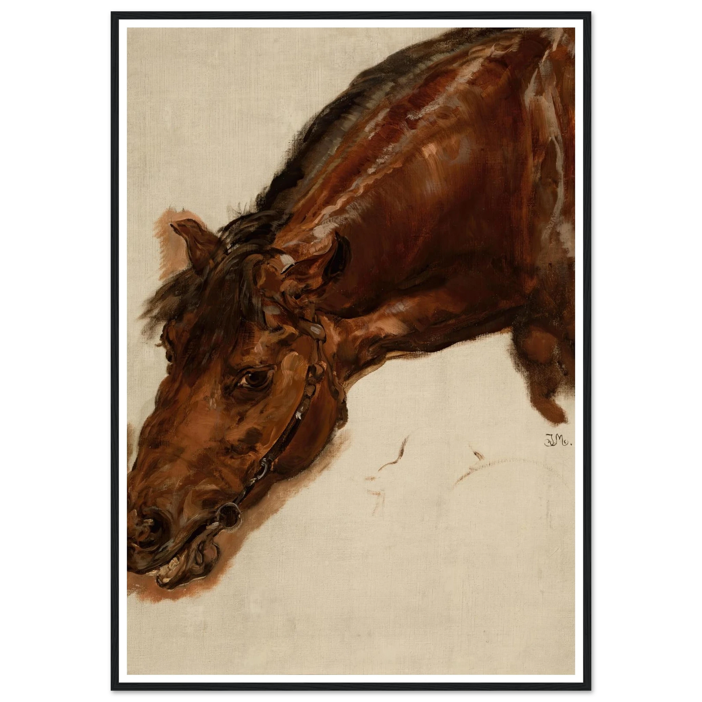 Study of a horse head (1875) Art Print | Jan Matejko-Quipham Collections