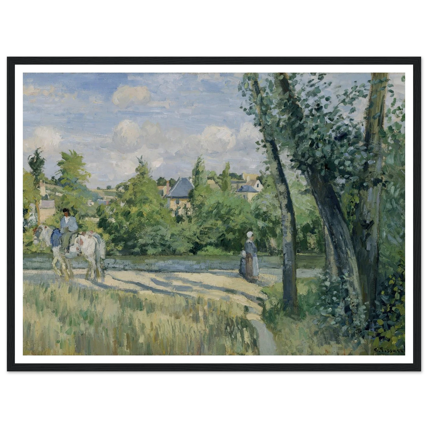 Sunlight on the Road, Pontoise (1874) Art Print | Camille Pissarro-Quipham Collections