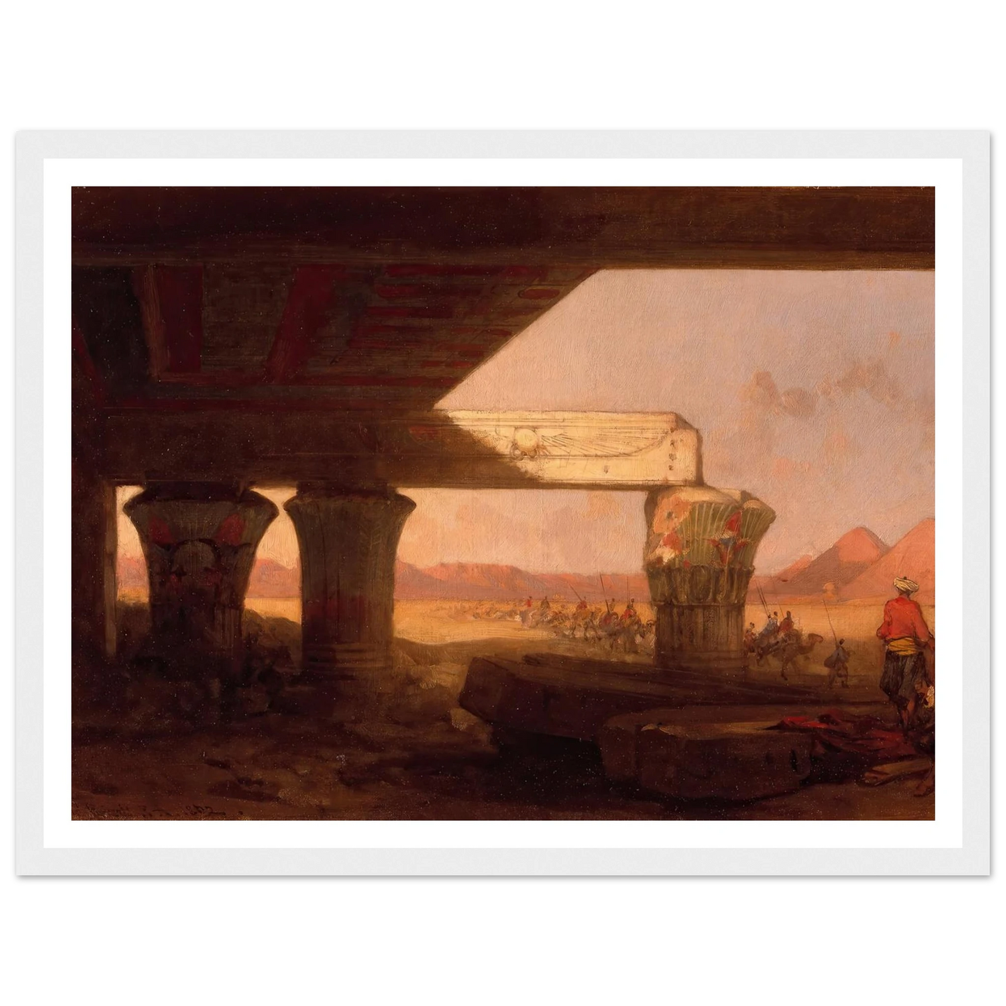 Egyptian Landscape with a Distant View of the Pyramids (1862) Art Print | David Roberts-Quipham Collections