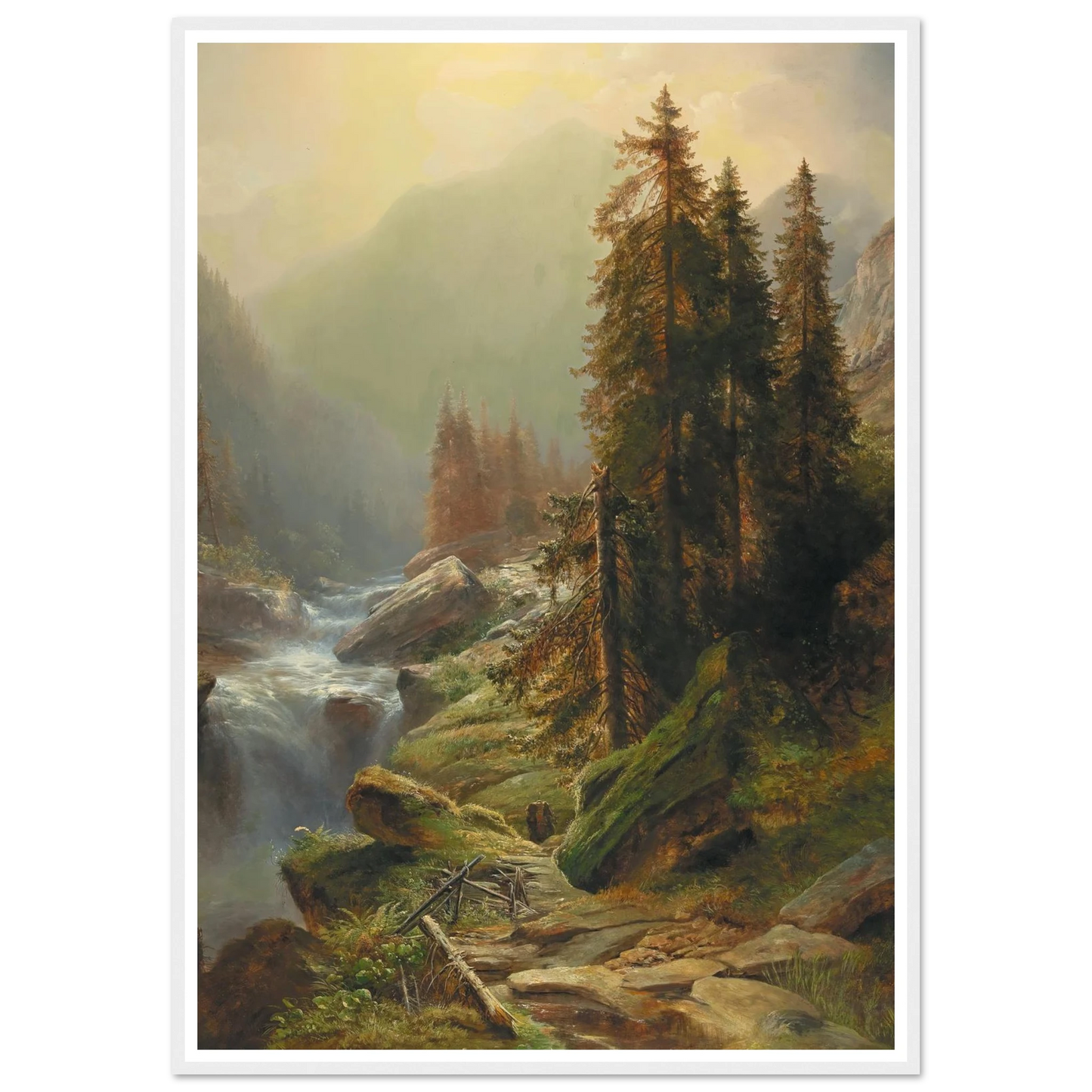 Large Mountain Landscape Art Print | Albert Zimmermann-Quipham Collections
