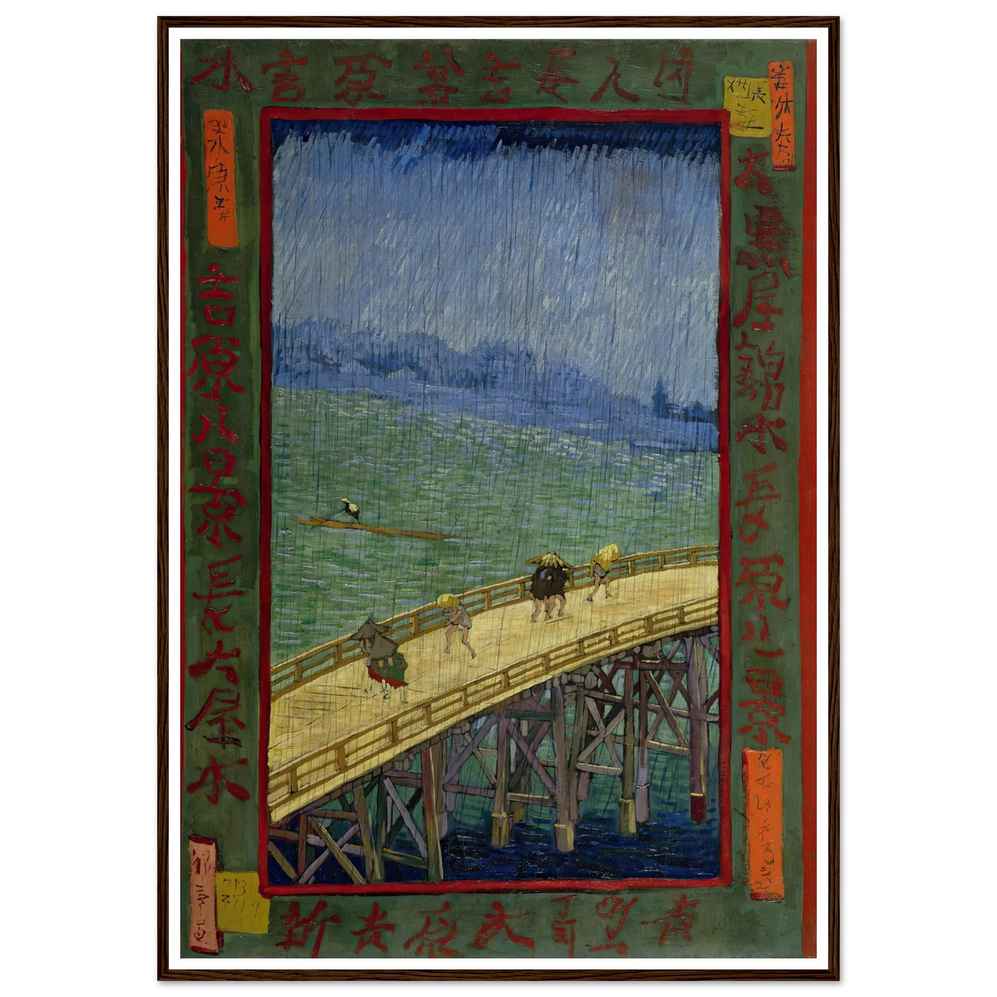 Bridge in the rain (after Hiroshige) (1887) Art Print | Vincent van Gogh-Quipham Collections